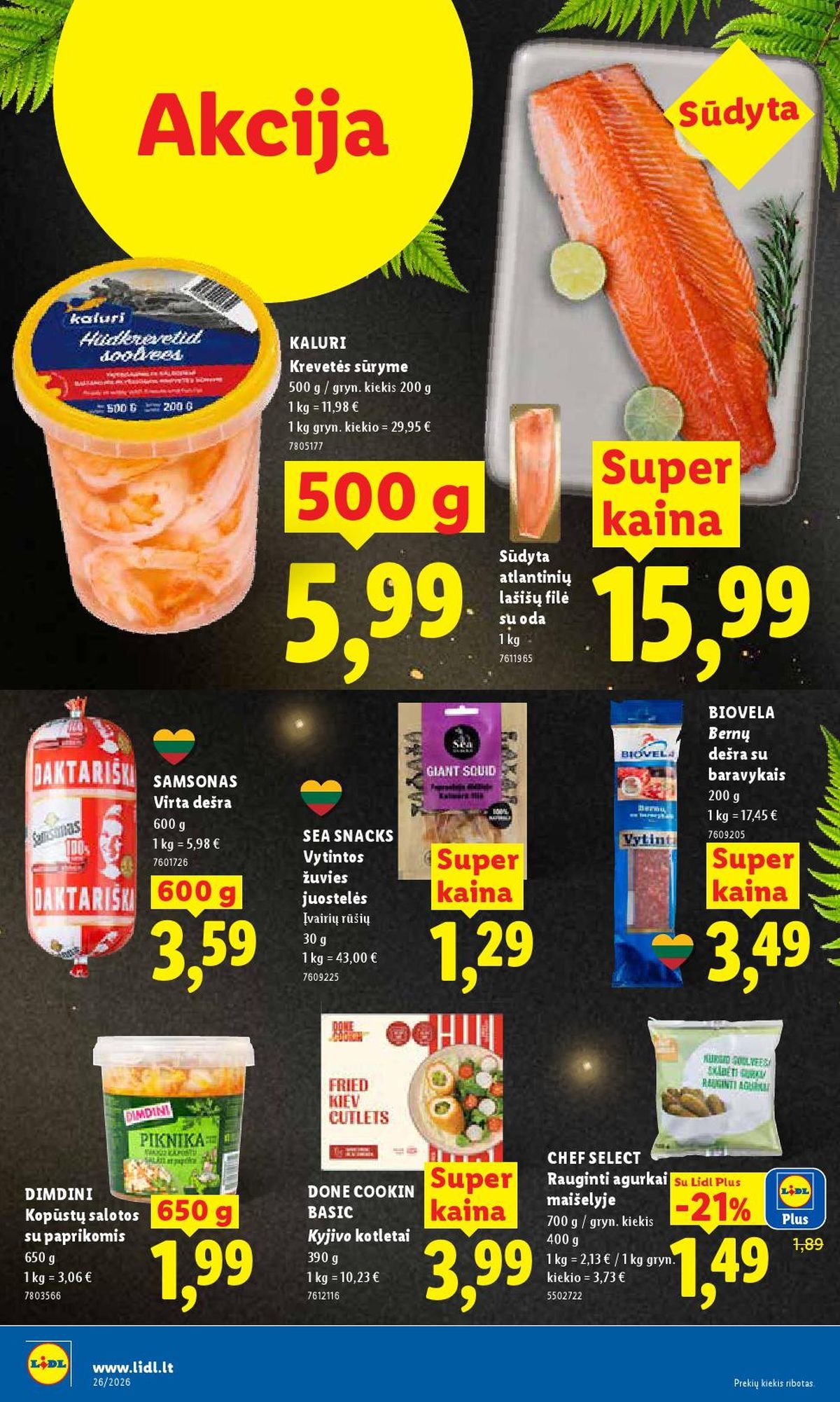LIDL - Maisto prekių pasiūlymai (2026 06 22 - 2026 06 28)
