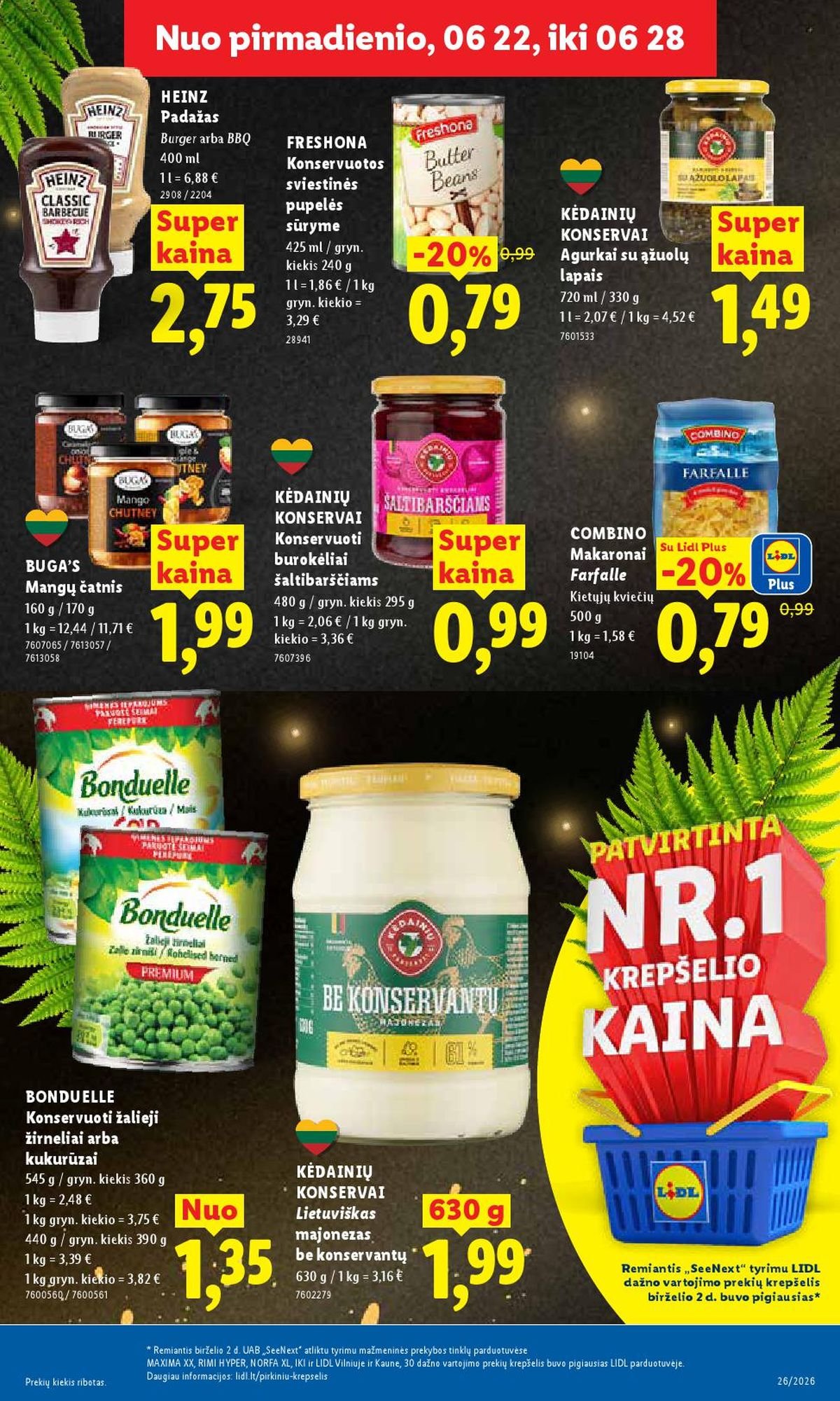 LIDL - Maisto prekių pasiūlymai (2026 06 22 - 2026 06 28)
