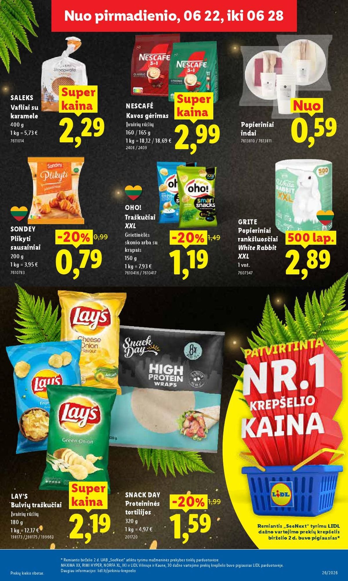 LIDL - Maisto prekių pasiūlymai (2026 06 22 - 2026 06 28)