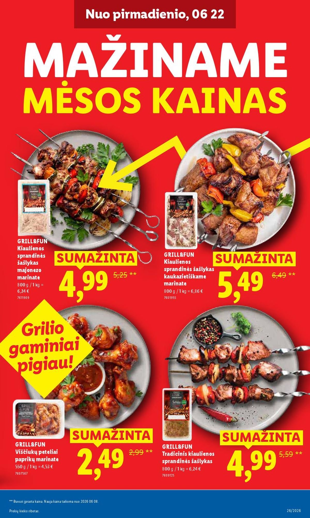 LIDL - Maisto prekių pasiūlymai (2026 06 22 - 2026 06 28)