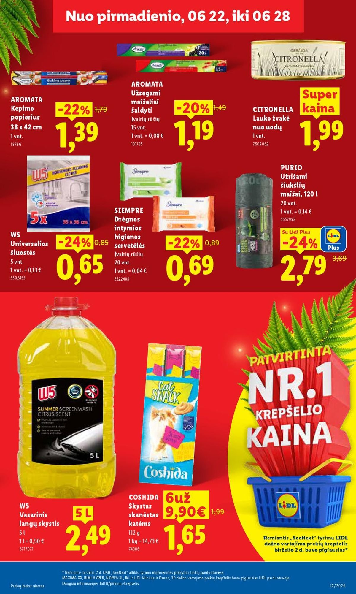 LIDL - Maisto prekių pasiūlymai (2026 06 22 - 2026 06 28)