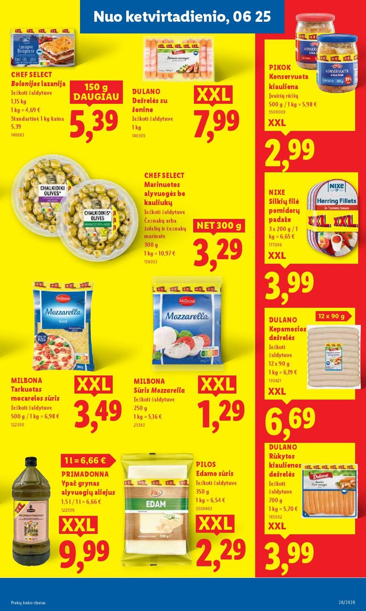 LIDL - Maisto prekių pasiūlymai (2026 06 22 - 2026 06 28)