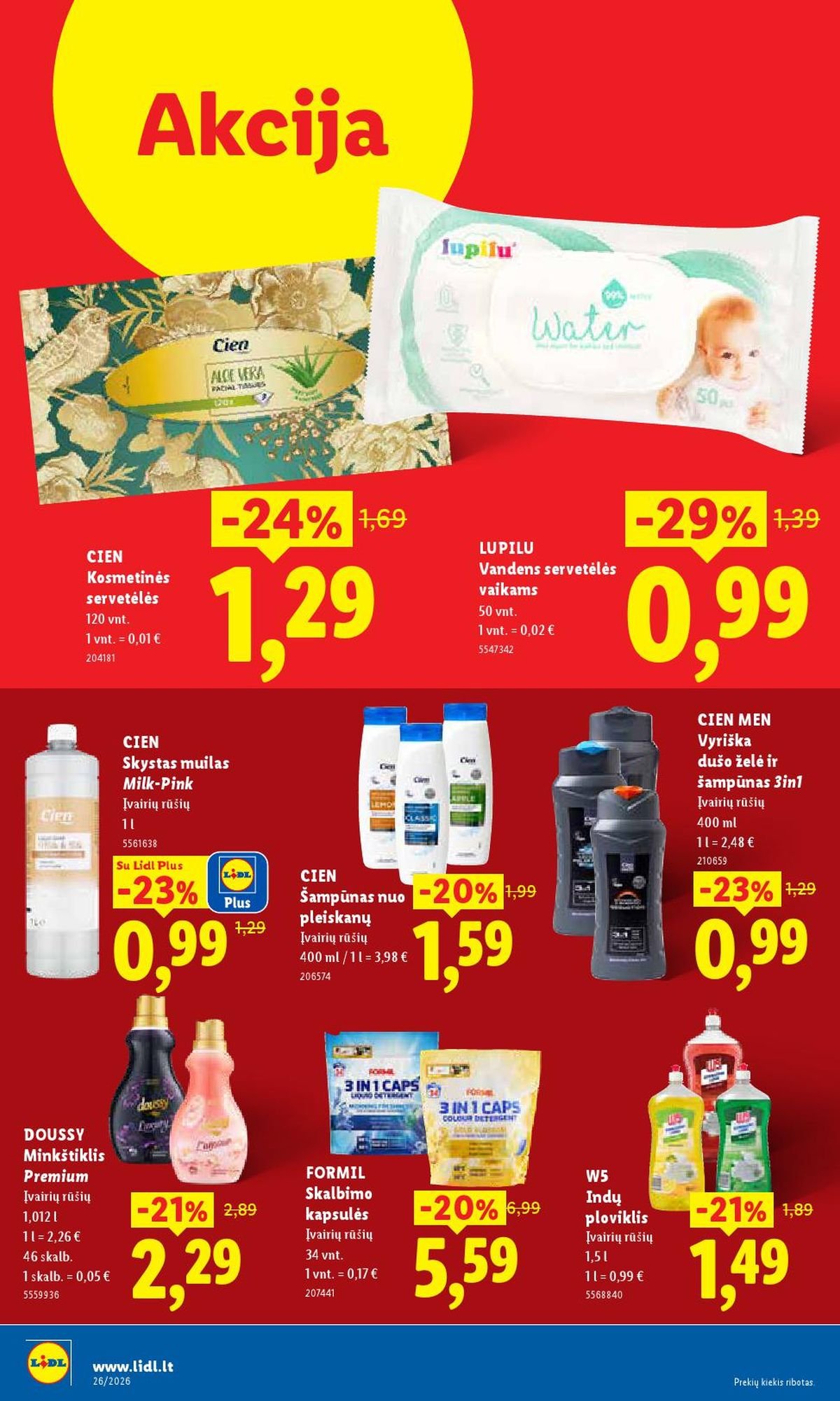 LIDL - Maisto prekių pasiūlymai (2026 06 22 - 2026 06 28)