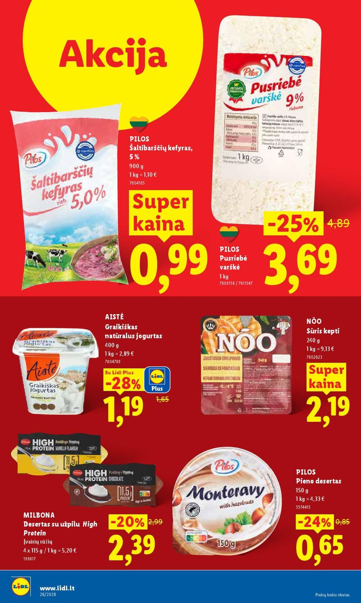 LIDL - Maisto prekių pasiūlymai (2026 06 22 - 2026 06 28)