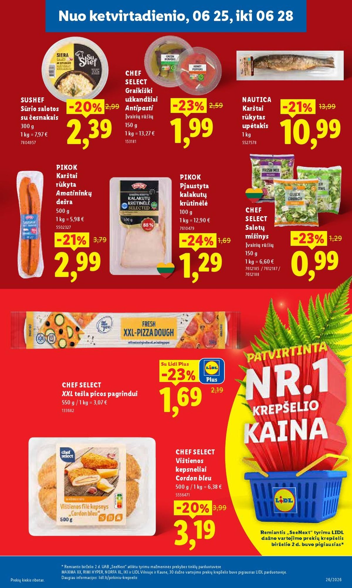 LIDL - Maisto prekių pasiūlymai (2026 06 22 - 2026 06 28)
