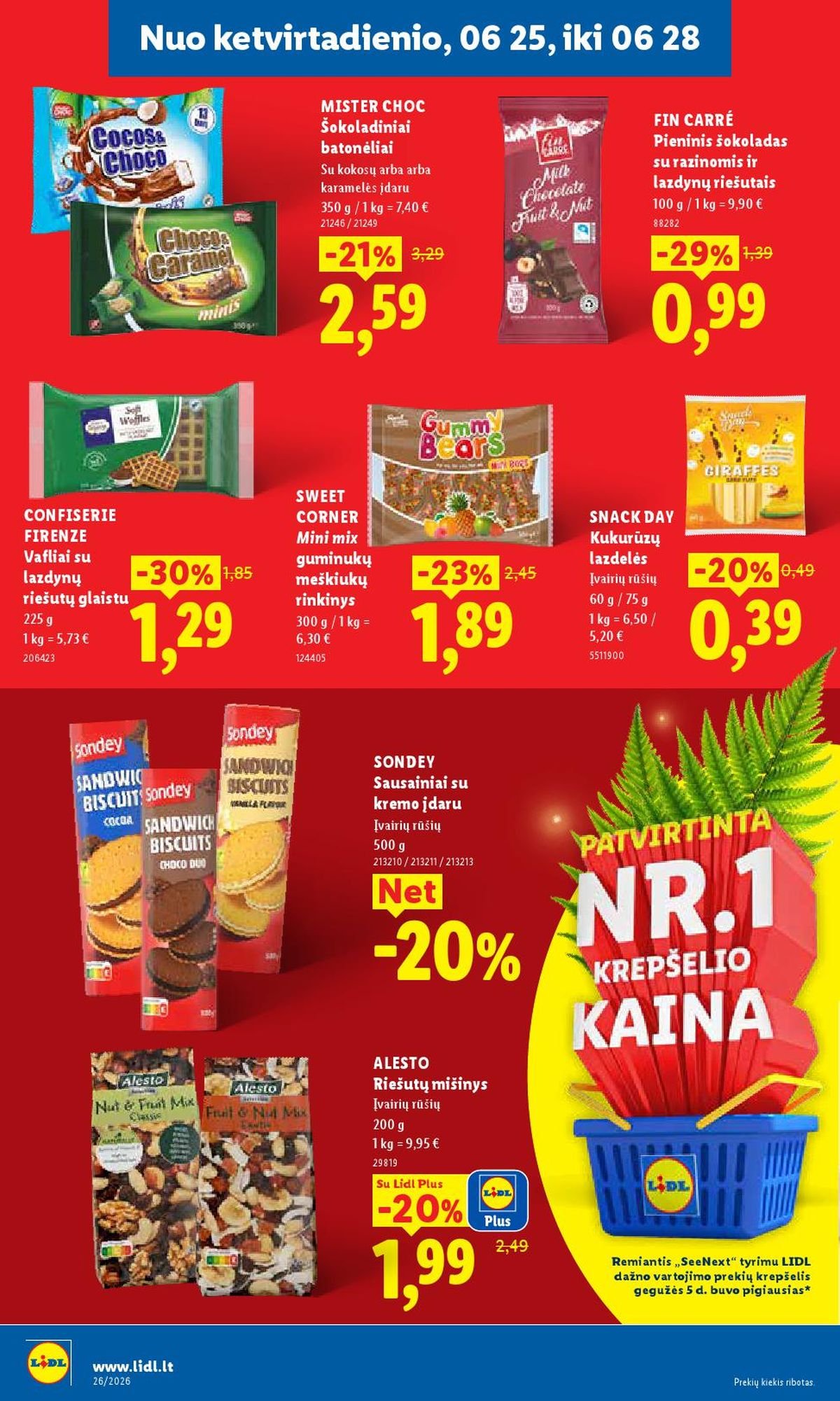 LIDL - Maisto prekių pasiūlymai (2026 06 22 - 2026 06 28)
