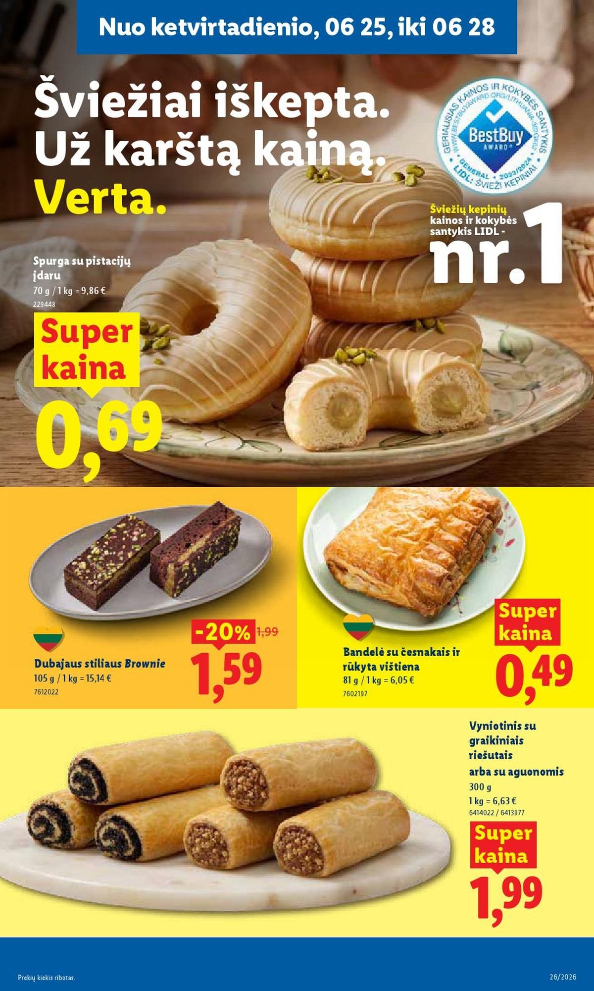 LIDL - Maisto prekių pasiūlymai (2026 06 22 - 2026 06 28)