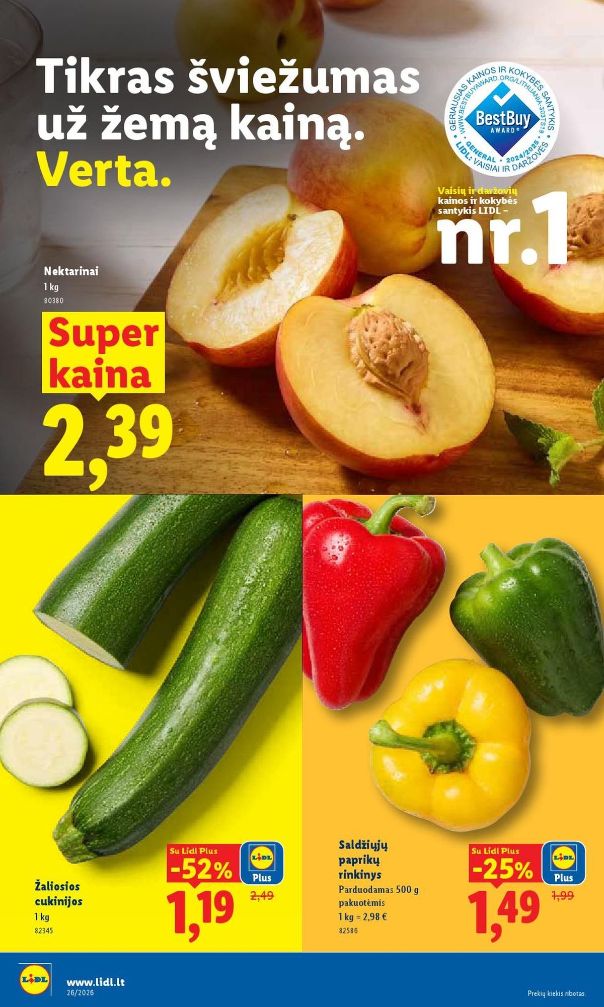 LIDL - Maisto prekių pasiūlymai (2026 06 22 - 2026 06 28)