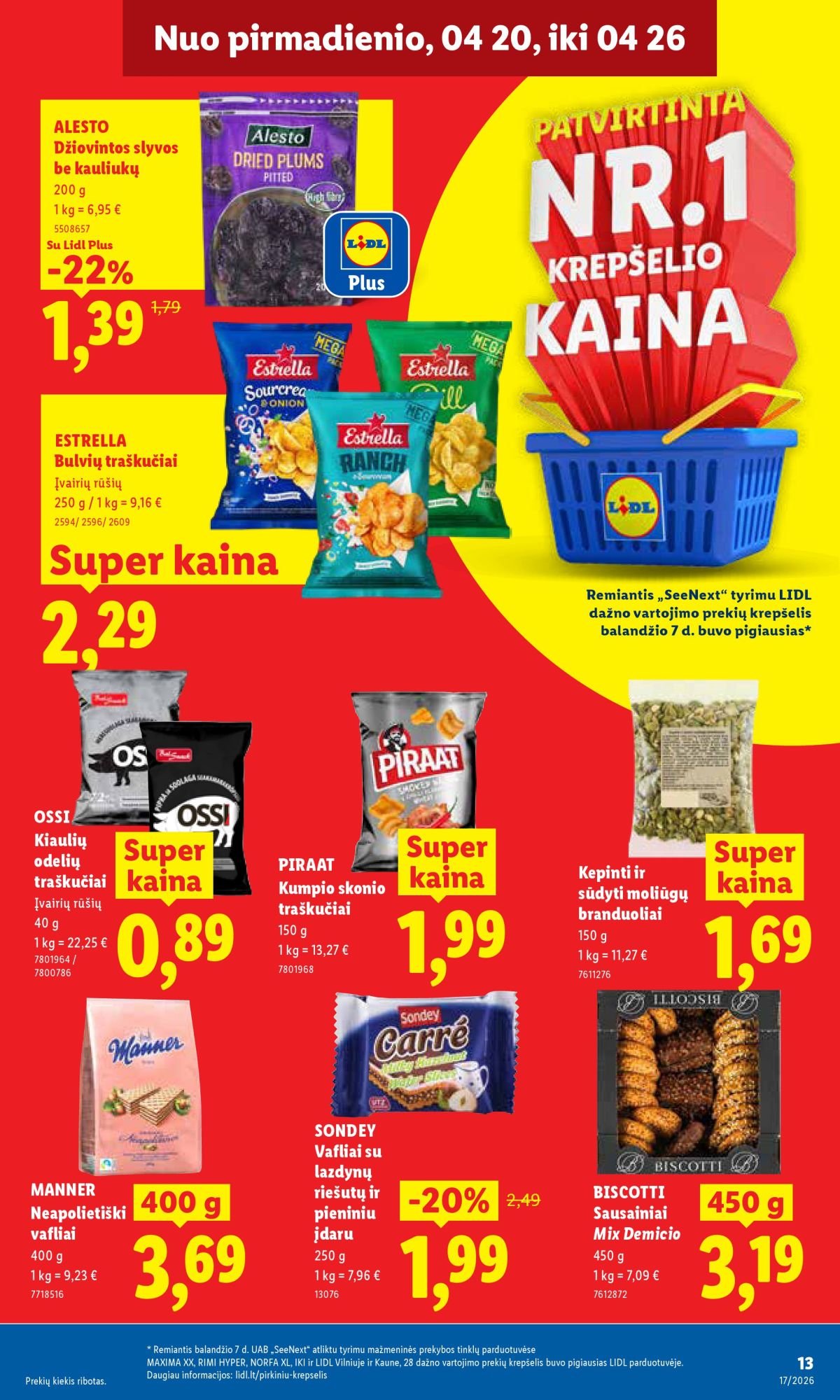 LIDL - Maisto prekių pasiūlymai (2026 04 20 - 2026 04 26)