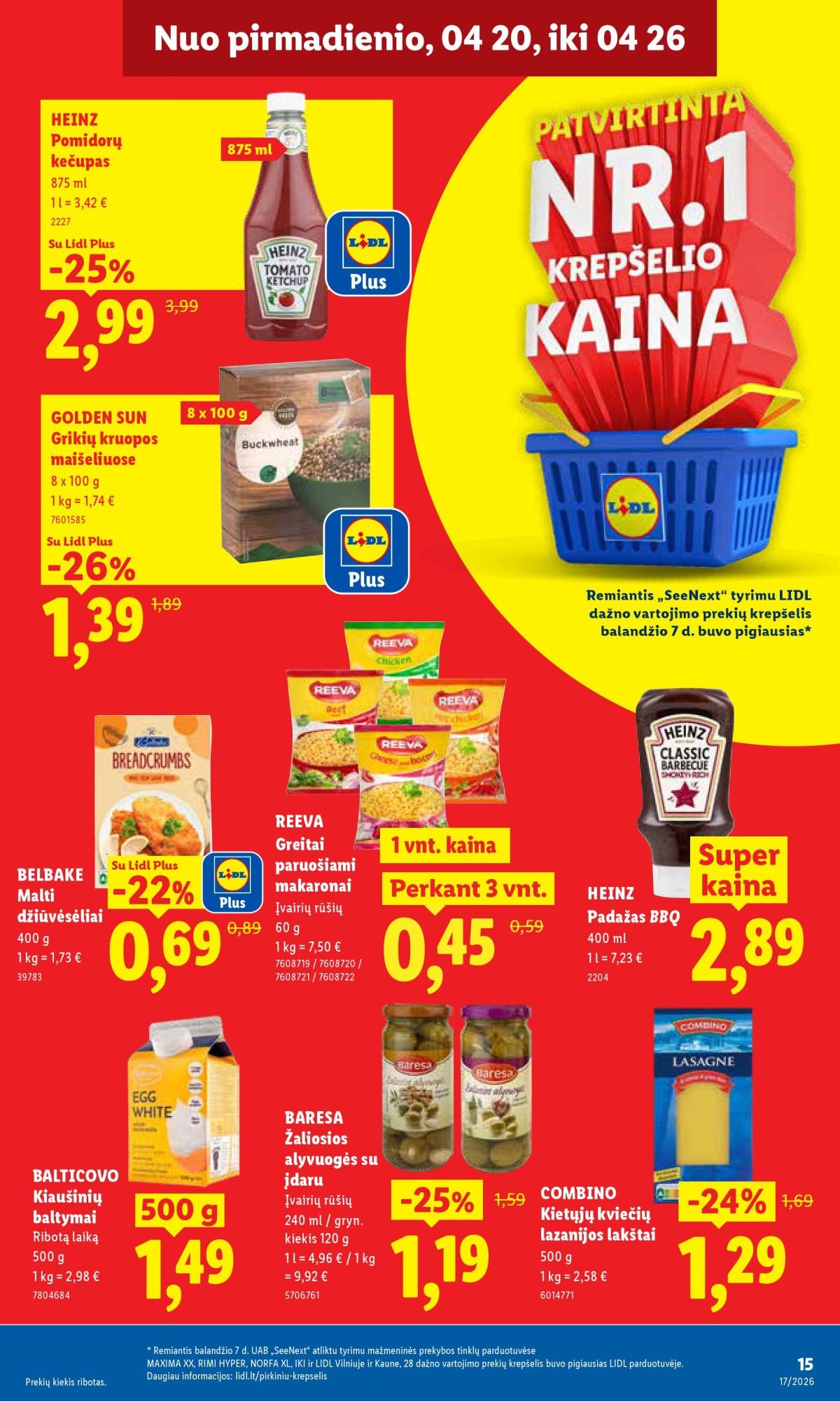 LIDL - Maisto prekių pasiūlymai (2026 04 20 - 2026 04 26)