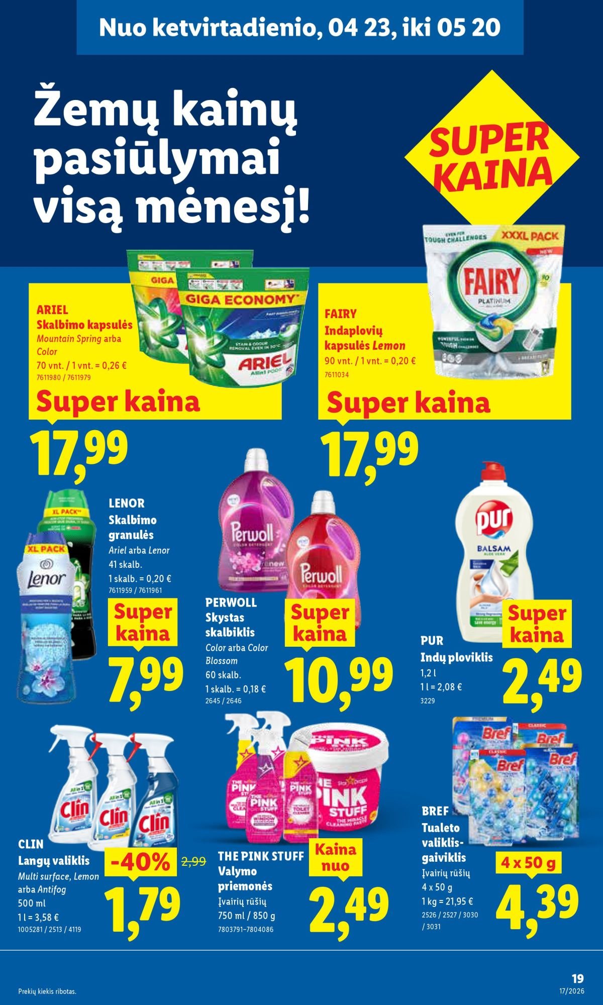 LIDL - Maisto prekių pasiūlymai (2026 04 20 - 2026 04 26)
