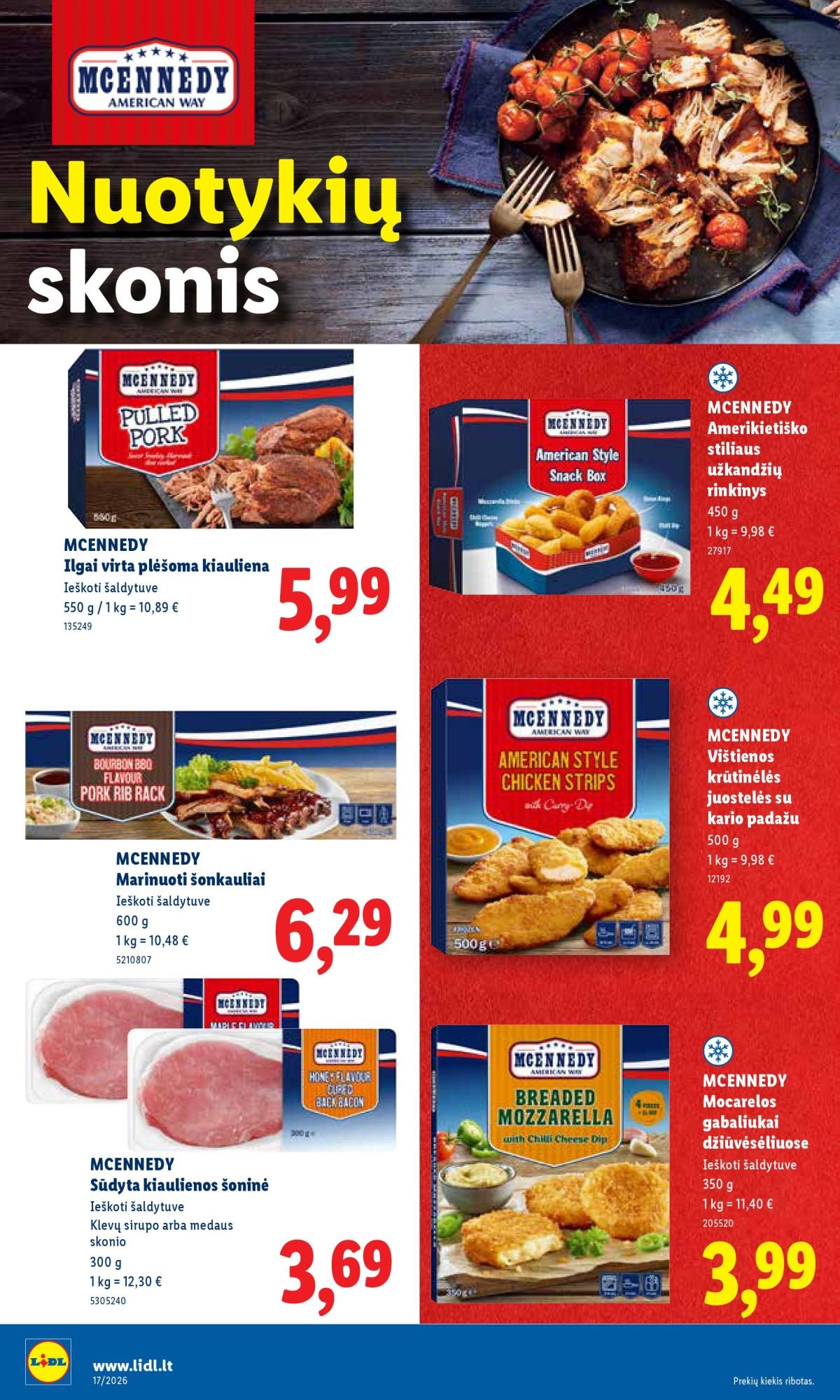 LIDL - Maisto prekių pasiūlymai (2026 04 20 - 2026 04 26)