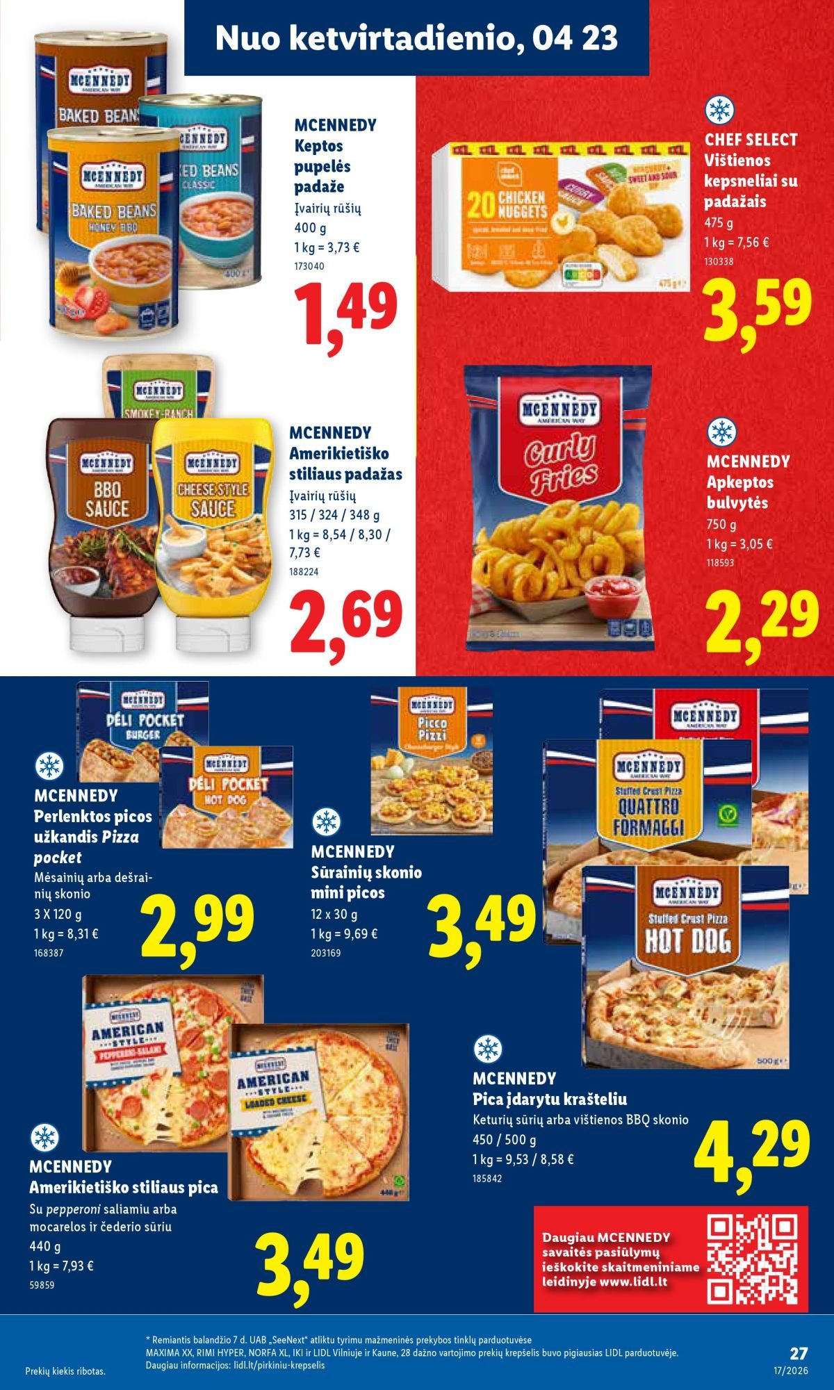 LIDL - Maisto prekių pasiūlymai (2026 04 20 - 2026 04 26)