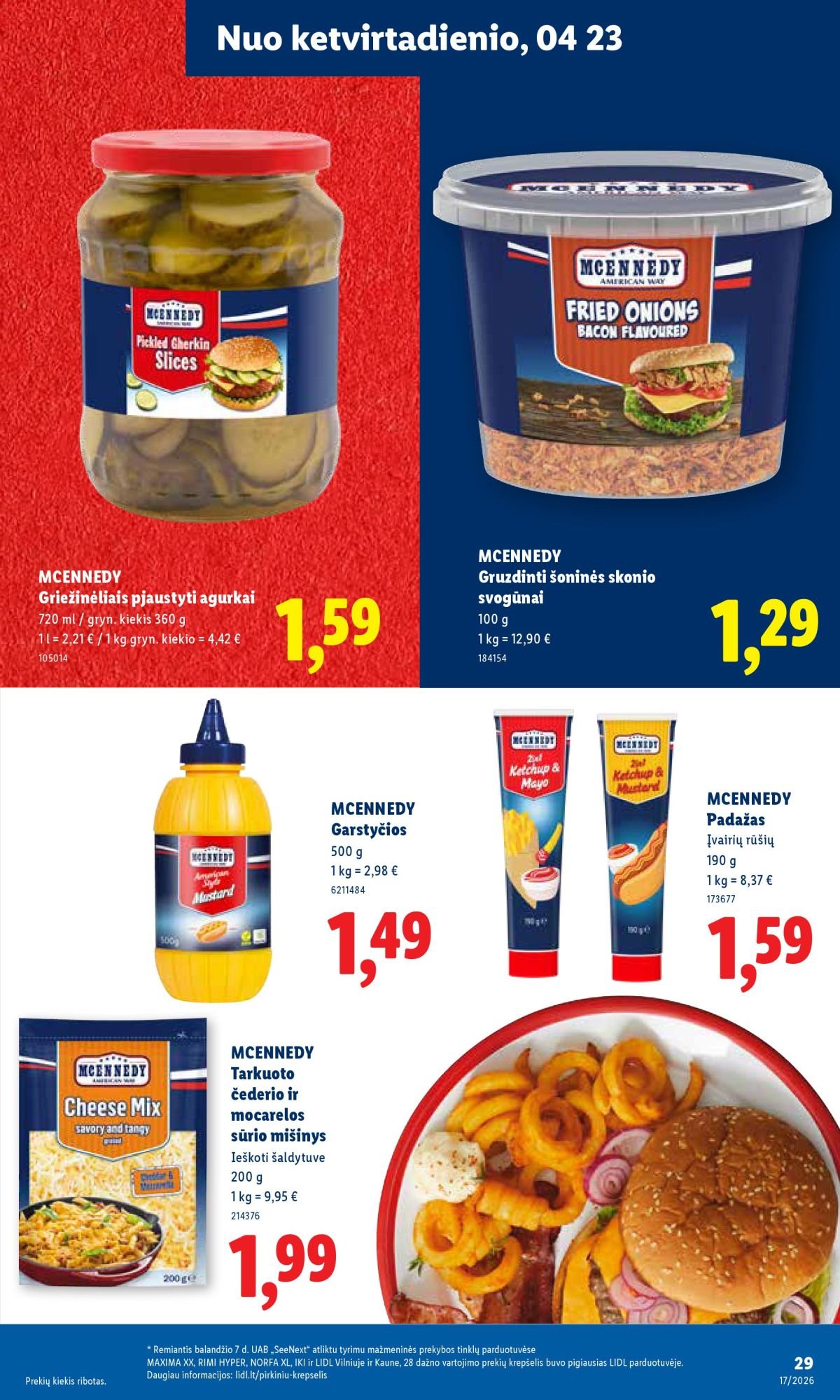 LIDL - Maisto prekių pasiūlymai (2026 04 20 - 2026 04 26)