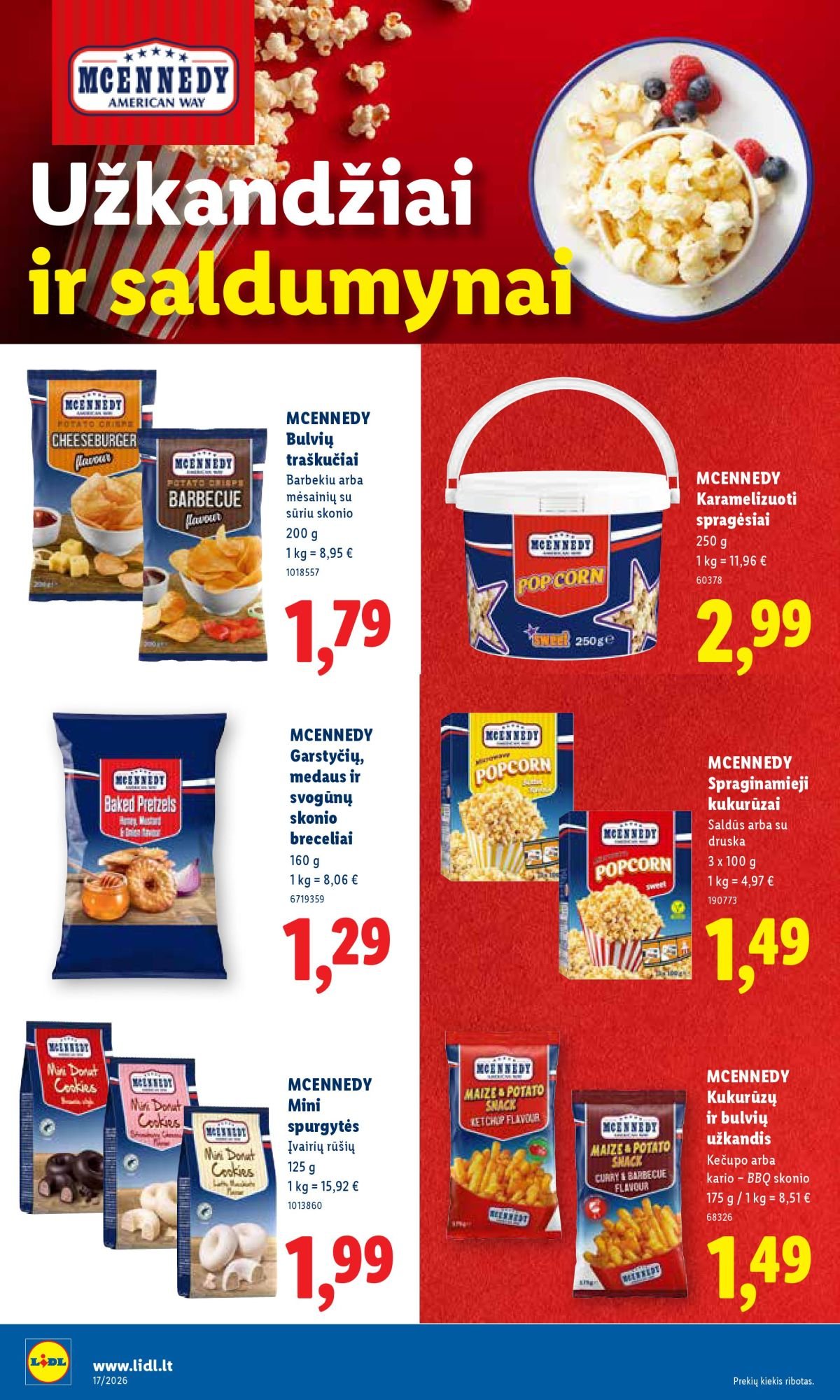 LIDL - Maisto prekių pasiūlymai (2026 04 20 - 2026 04 26)