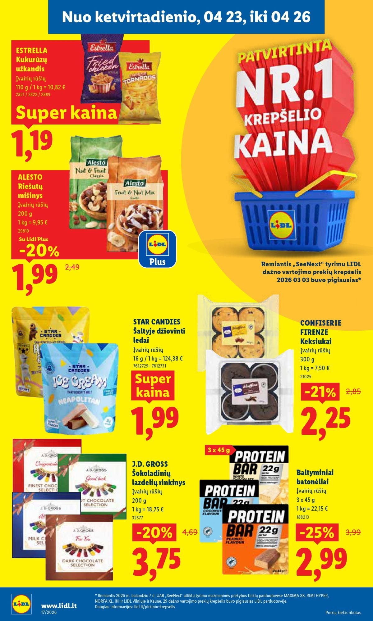 LIDL - Maisto prekių pasiūlymai (2026 04 20 - 2026 04 26)
