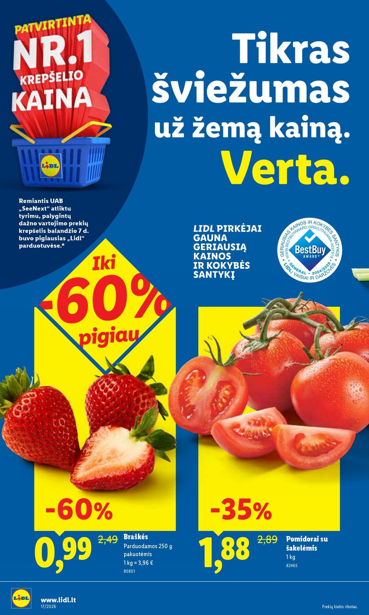 LIDL - Maisto prekių pasiūlymai (2026 04 20 - 2026 04 26)
