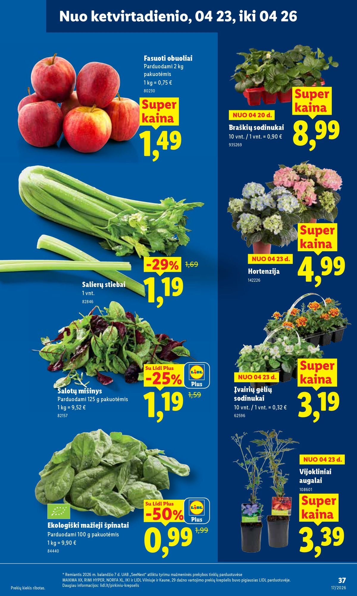 LIDL - Maisto prekių pasiūlymai (2026 04 20 - 2026 04 26)