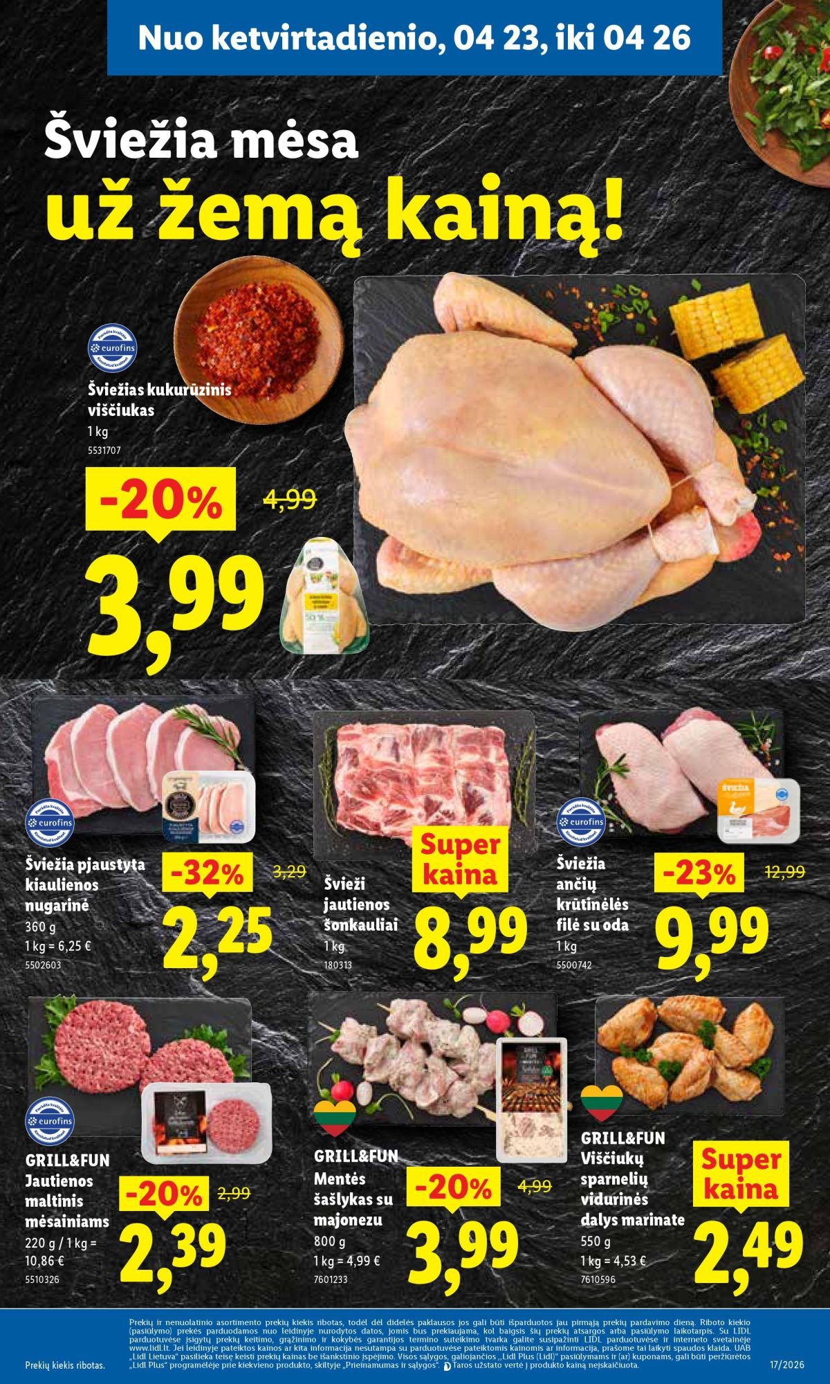 LIDL - Maisto prekių pasiūlymai (2026 04 20 - 2026 04 26)