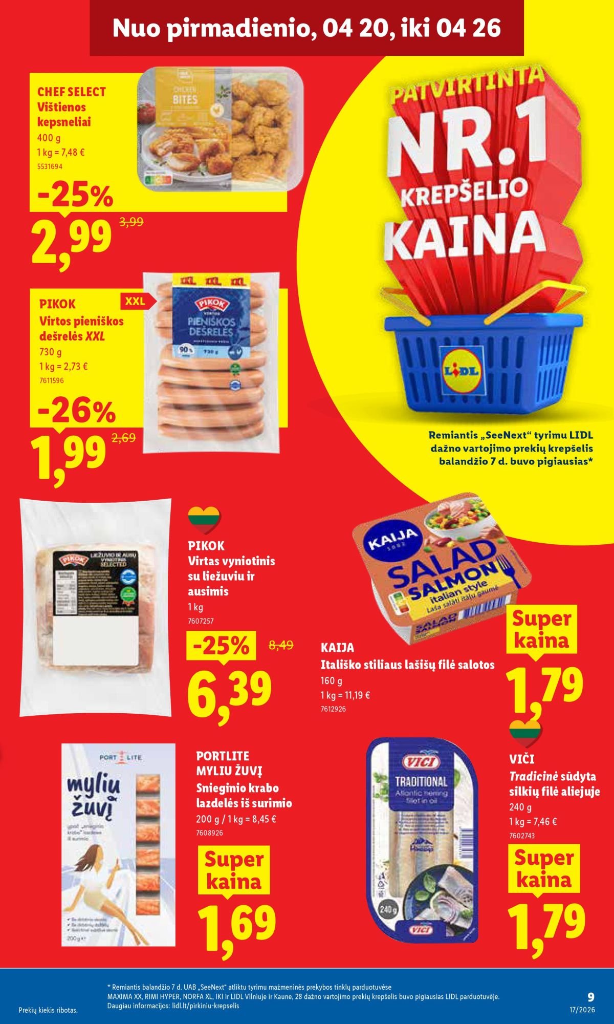 LIDL - Maisto prekių pasiūlymai (2026 04 20 - 2026 04 26)