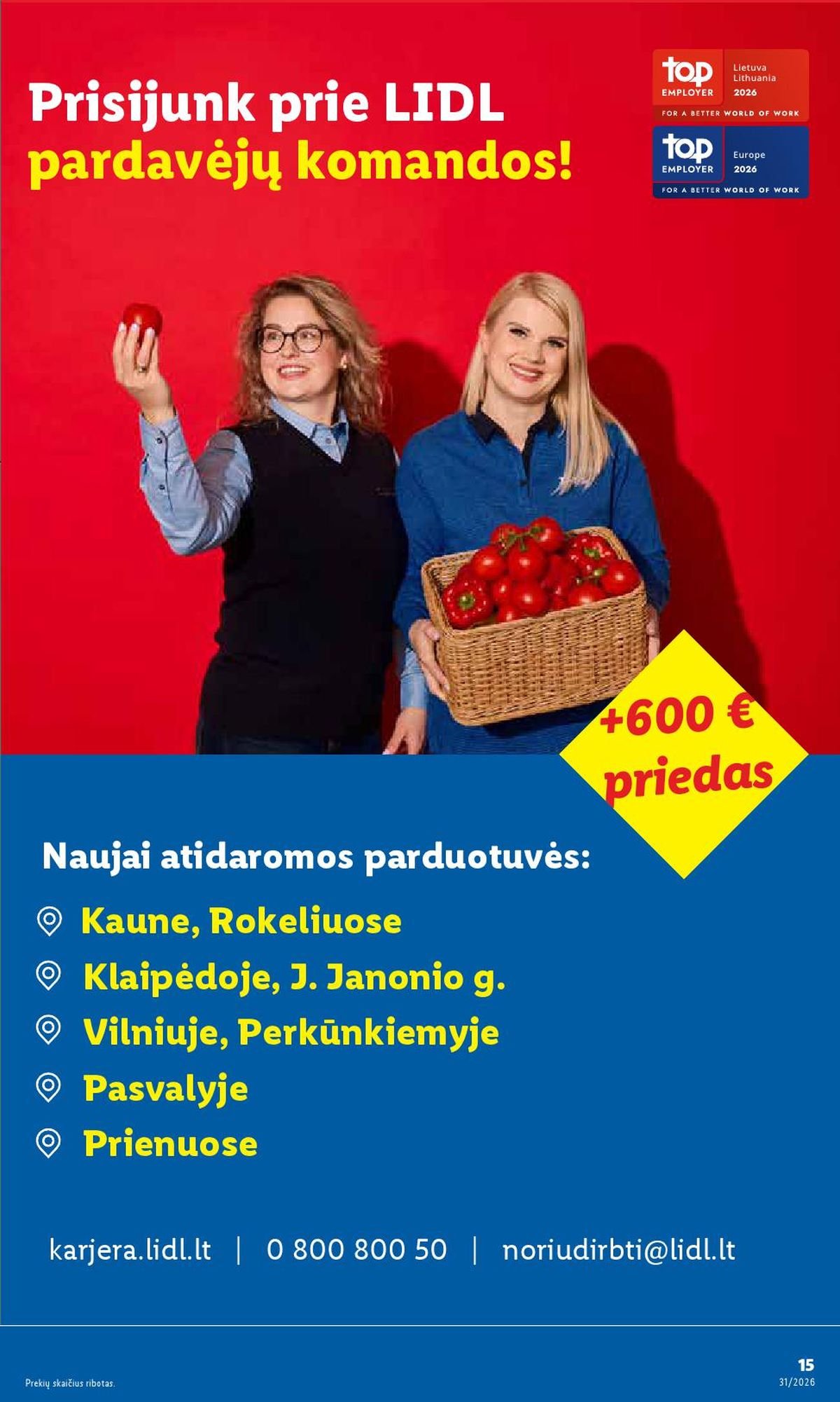 LIDL - Ne maisto prekių pasiūlymai (2026 07 27 - 2026 08 02)