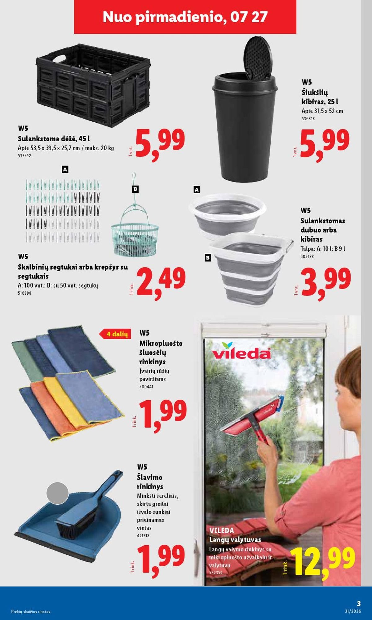 LIDL - Ne maisto prekių pasiūlymai (2026 07 27 - 2026 08 02)