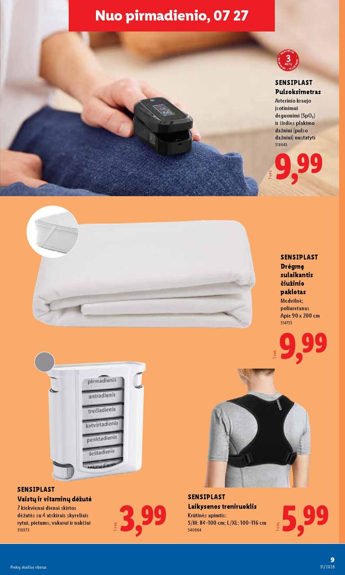 LIDL - Ne maisto prekių pasiūlymai (2026 07 27 - 2026 08 02)