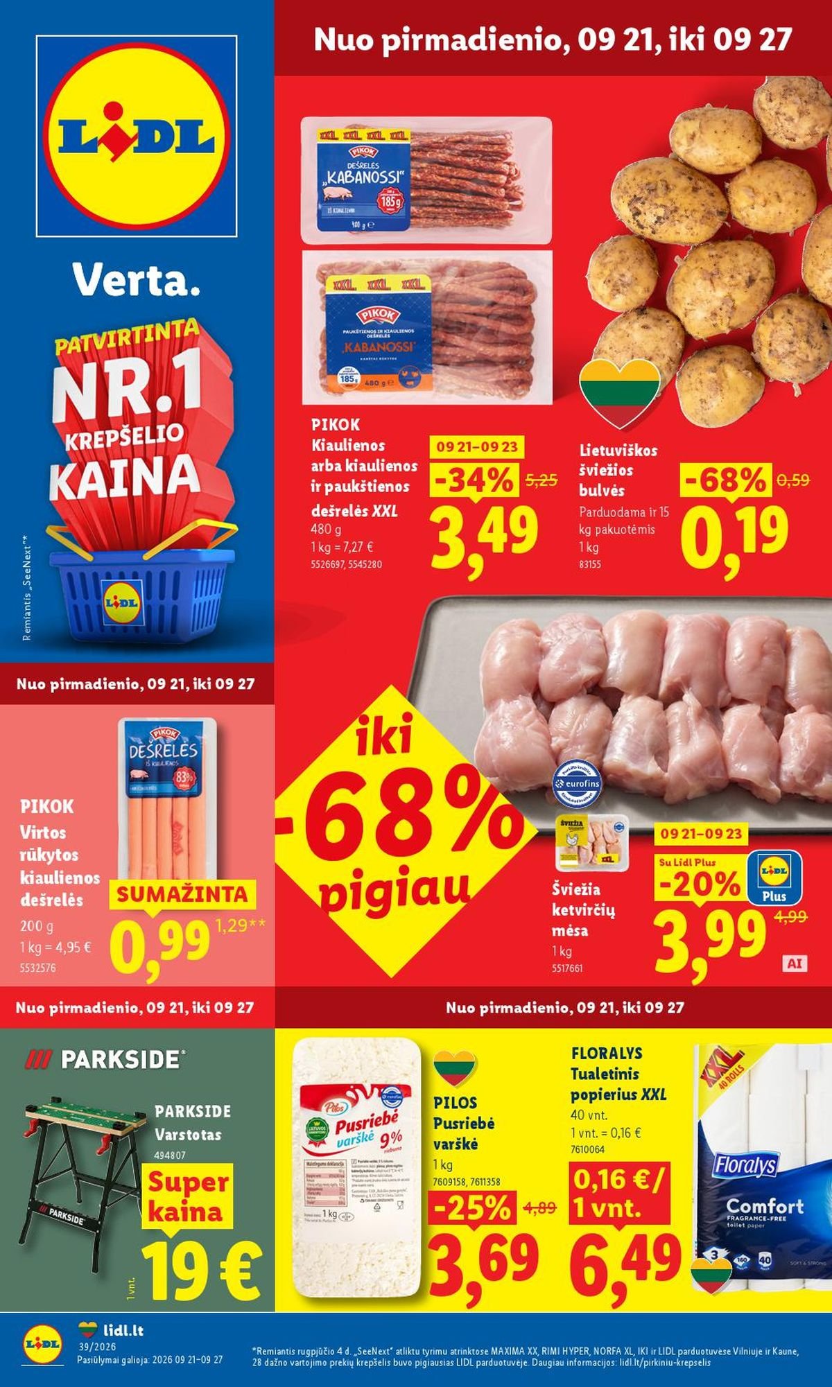 LIDL - Maisto prekių pasiūlymai (2026 09 21 - 2026 09 27)