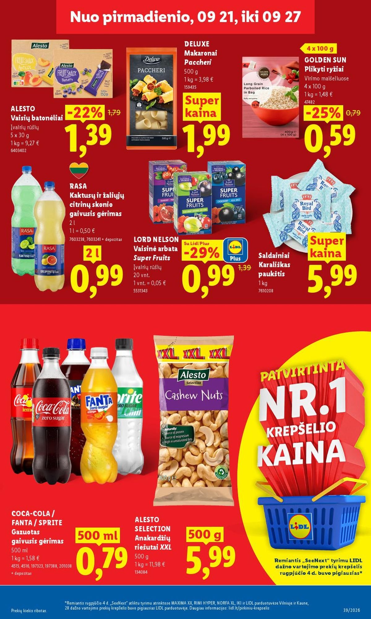 LIDL - Maisto prekių pasiūlymai (2026 09 21 - 2026 09 27)