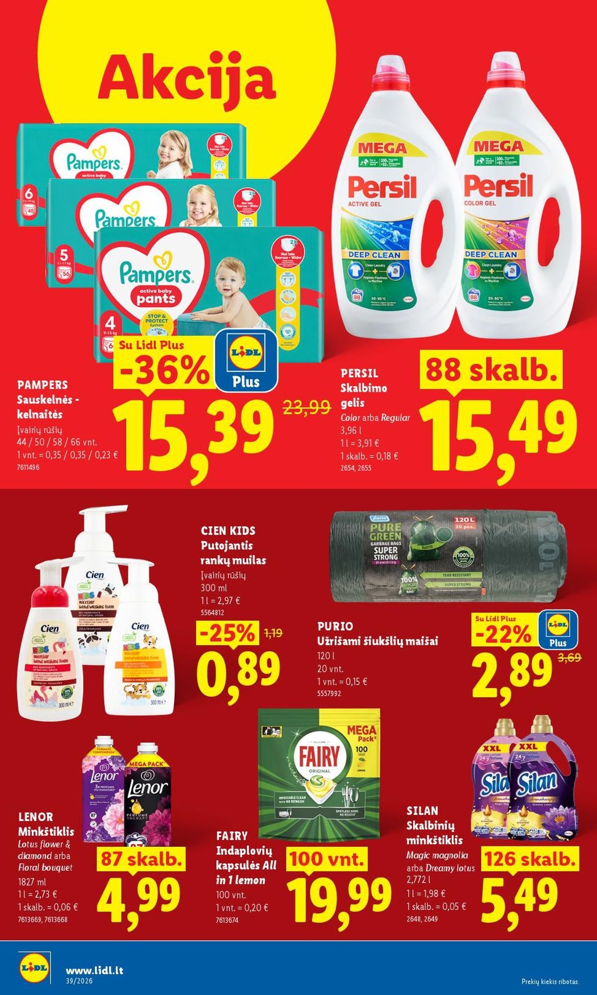 LIDL - Maisto prekių pasiūlymai (2026 09 21 - 2026 09 27)