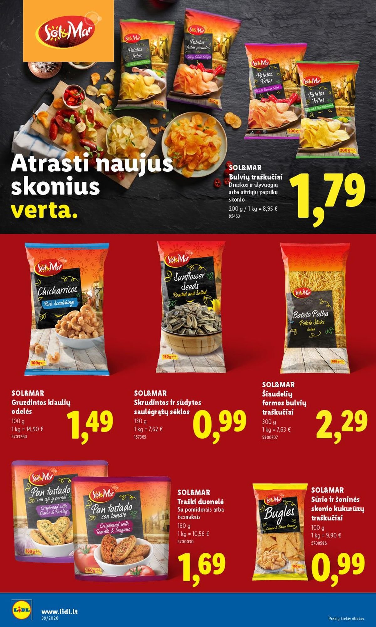 LIDL - Maisto prekių pasiūlymai (2026 09 21 - 2026 09 27)