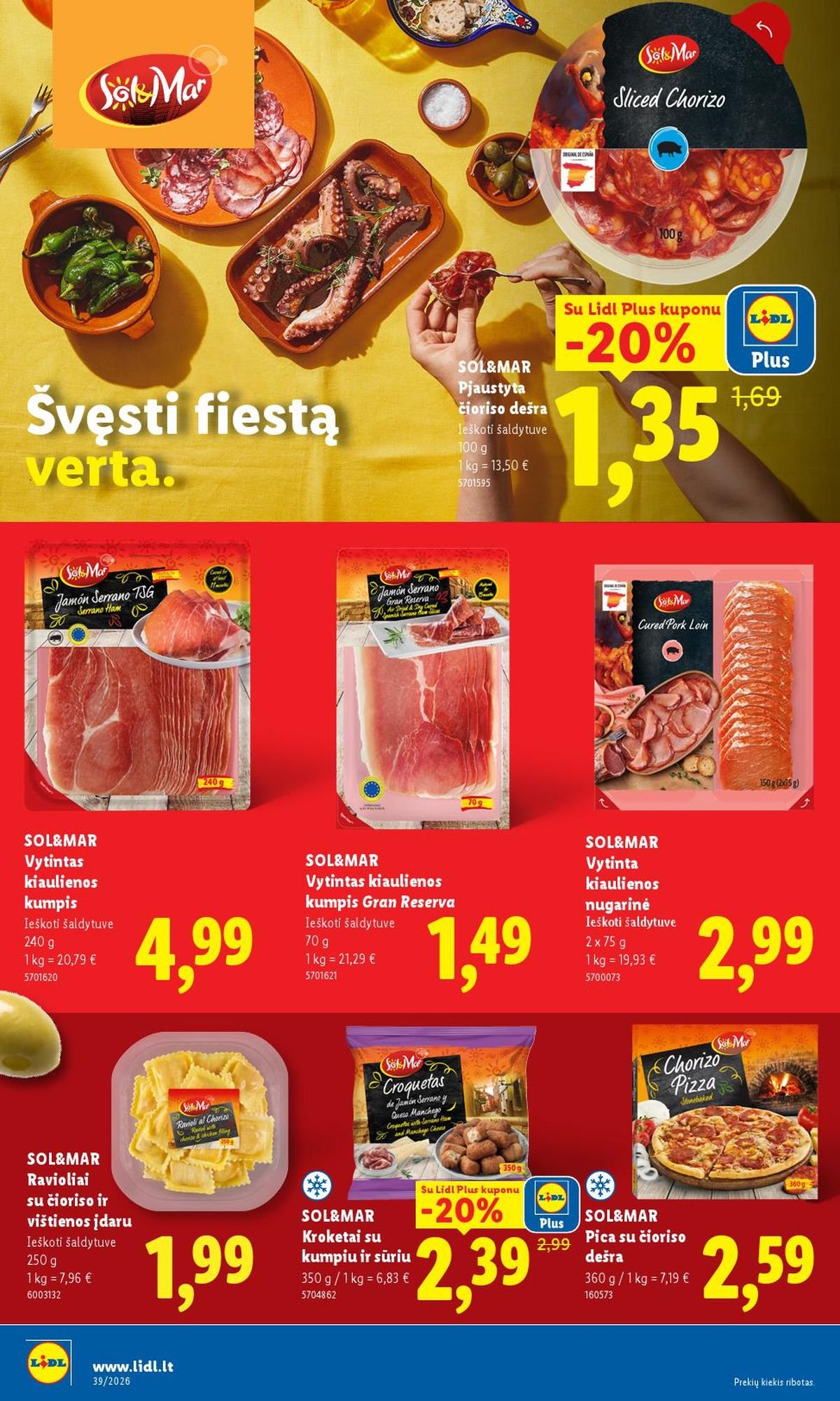 LIDL - Maisto prekių pasiūlymai (2026 09 21 - 2026 09 27)