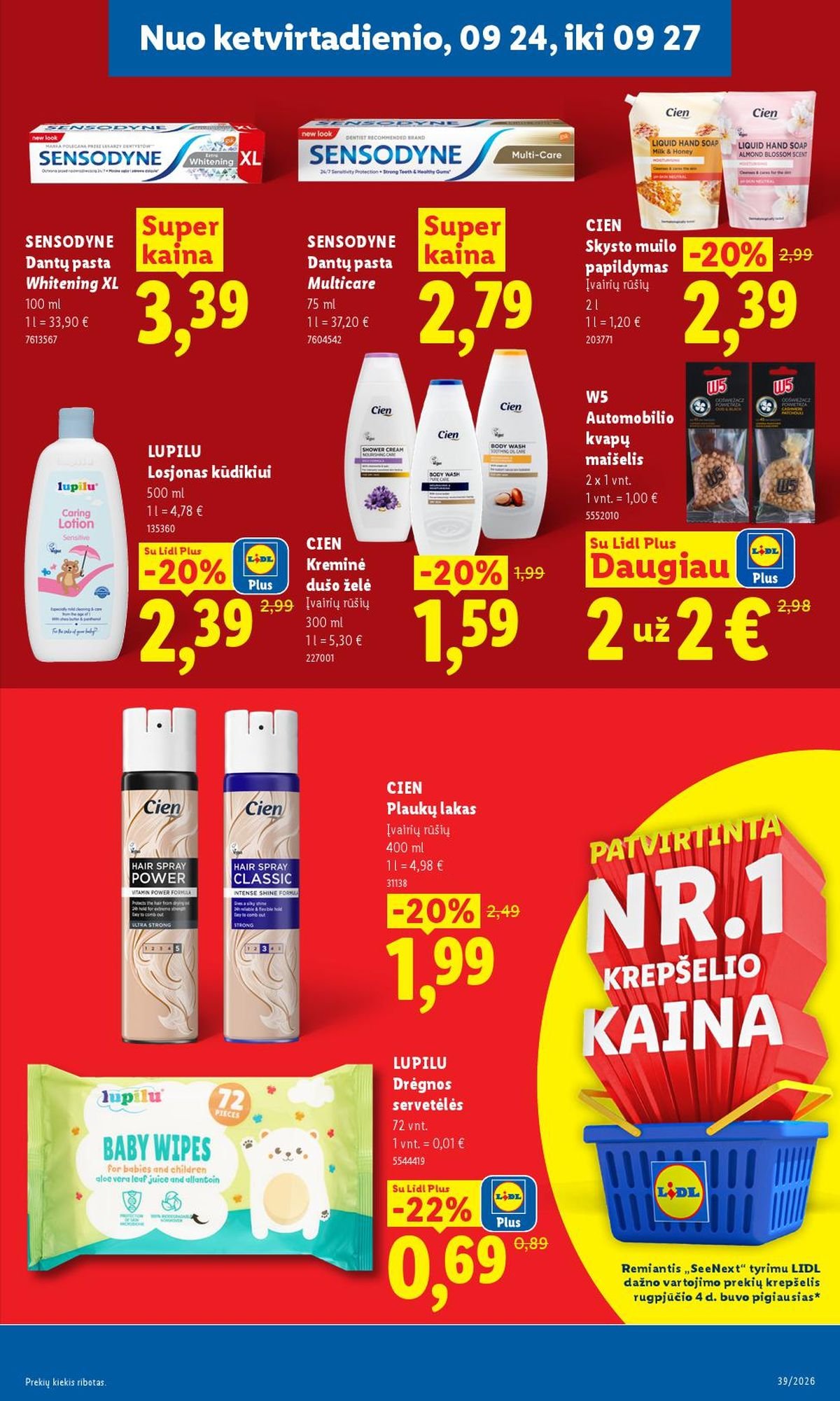 LIDL - Maisto prekių pasiūlymai (2026 09 21 - 2026 09 27)