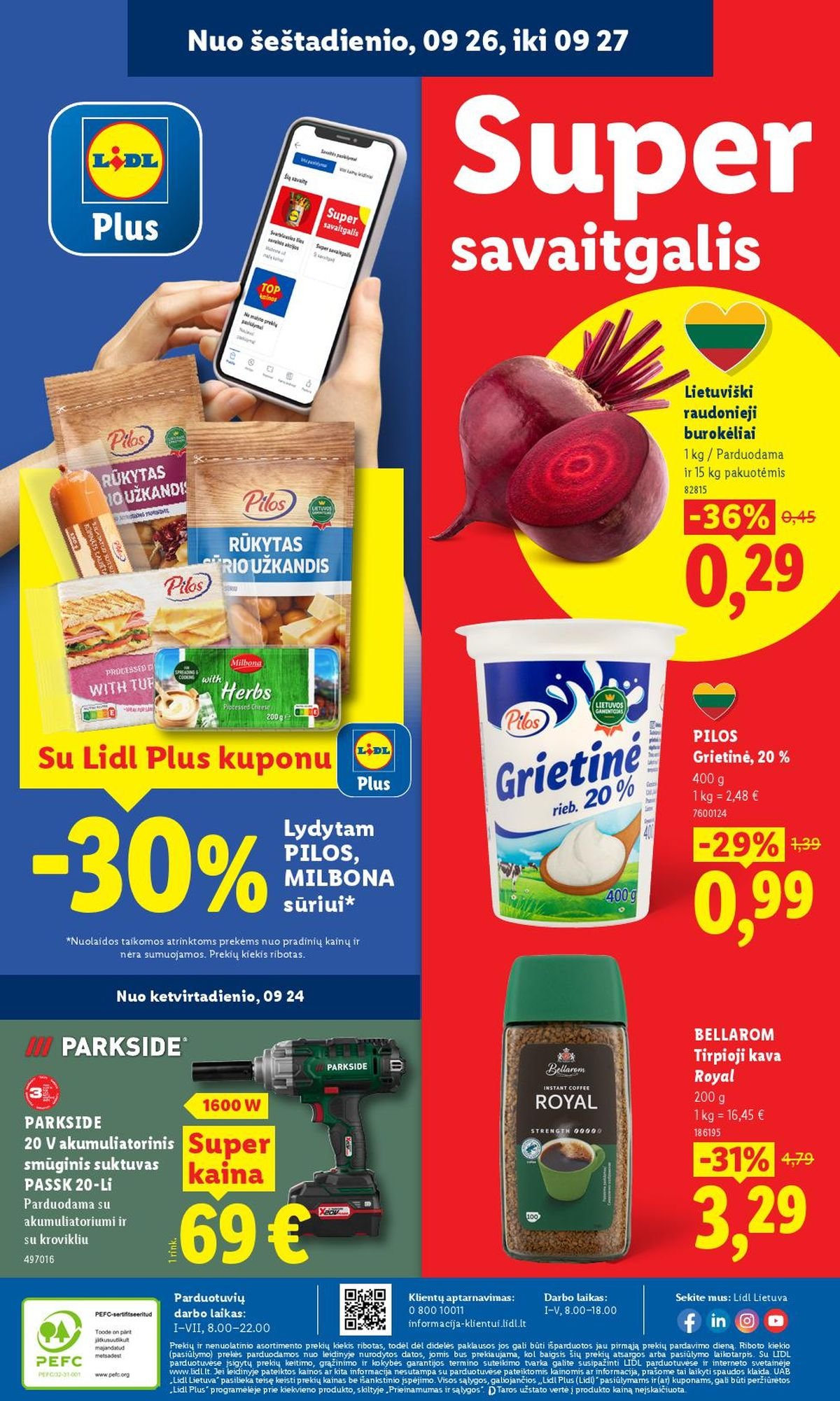 LIDL - Maisto prekių pasiūlymai (2026 09 21 - 2026 09 27)