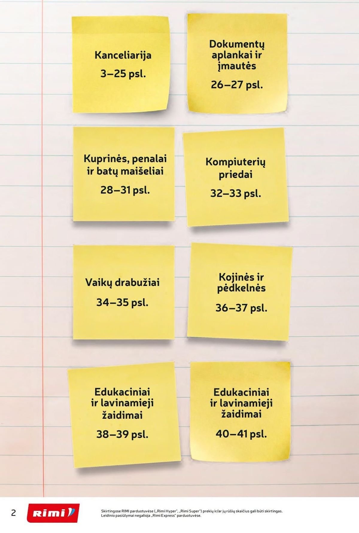 RIMI - Atgal į mokyklą (2026 07 28 - 2026 09 07)