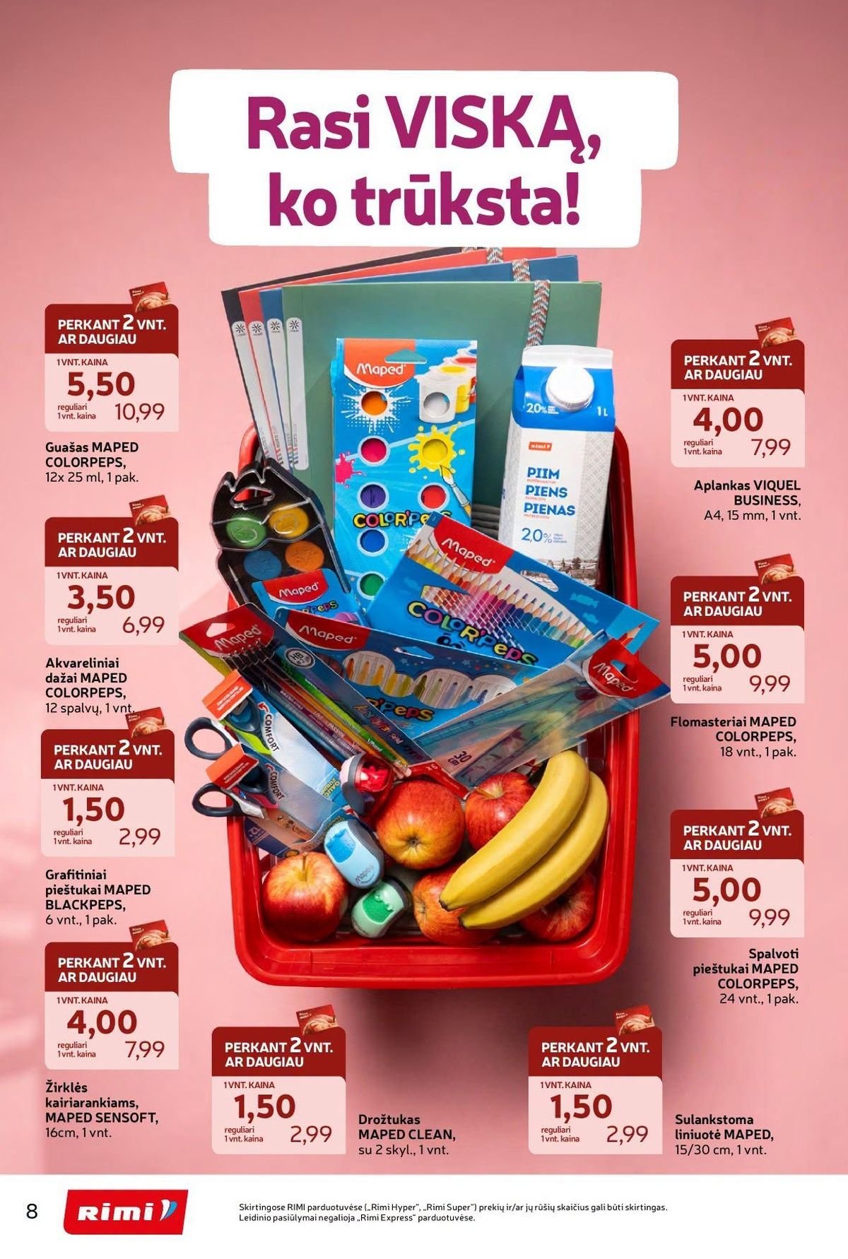 RIMI - Atgal į mokyklą (2026 07 28 - 2026 09 07)