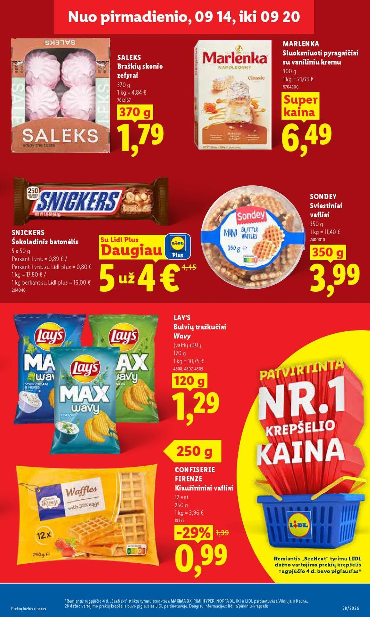 LIDL - Maisto prekių pasiūlymai (2026 09 14 - 2026 09 20)