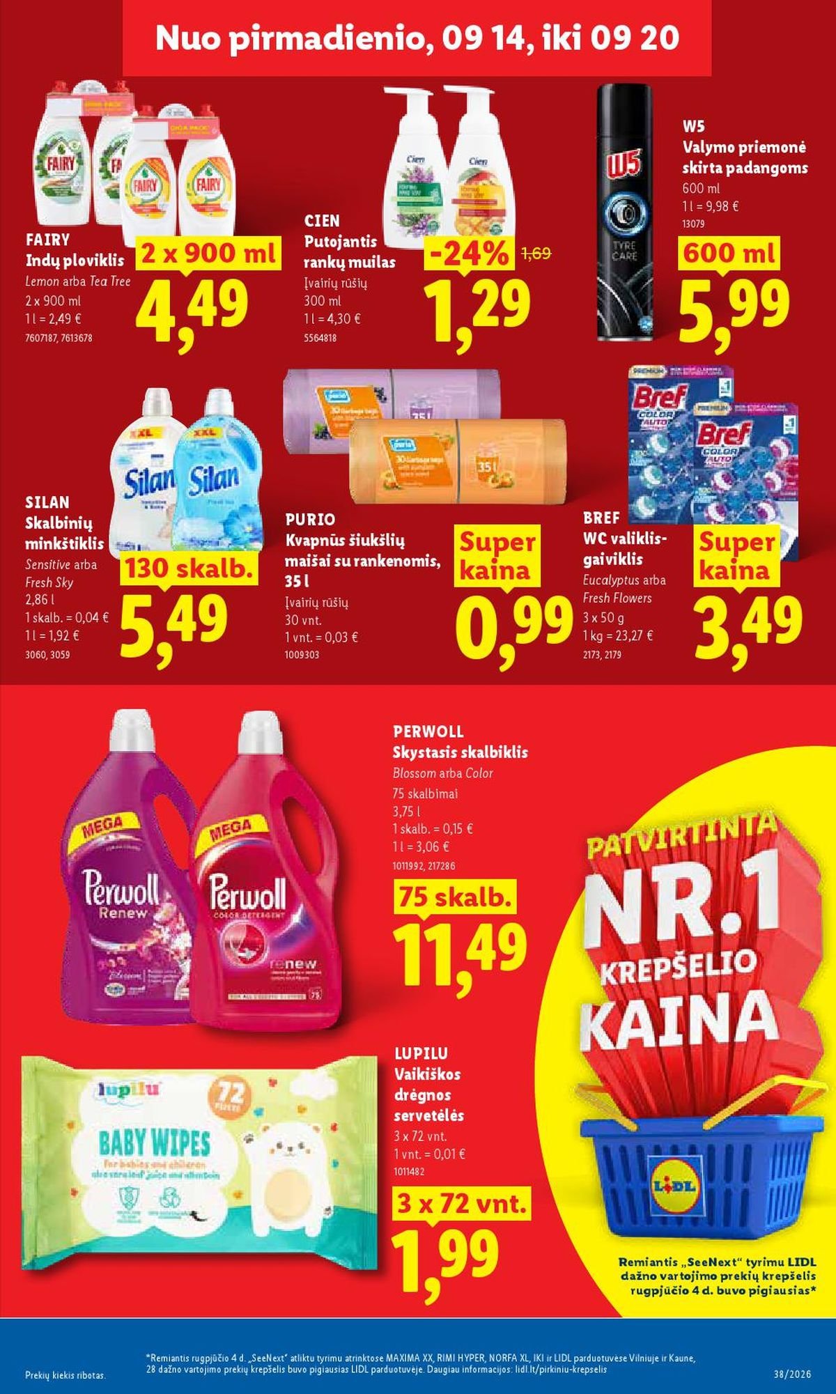 LIDL - Maisto prekių pasiūlymai (2026 09 14 - 2026 09 20)