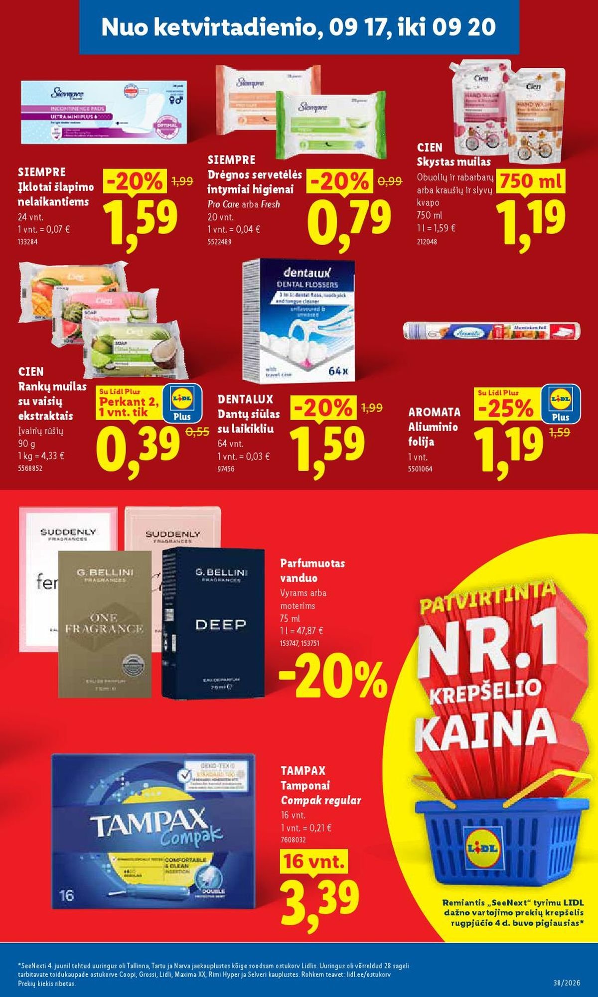 LIDL - Maisto prekių pasiūlymai (2026 09 14 - 2026 09 20)