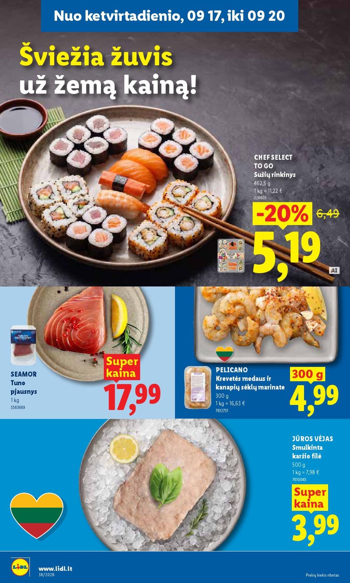 LIDL - Maisto prekių pasiūlymai (2026 09 14 - 2026 09 20)