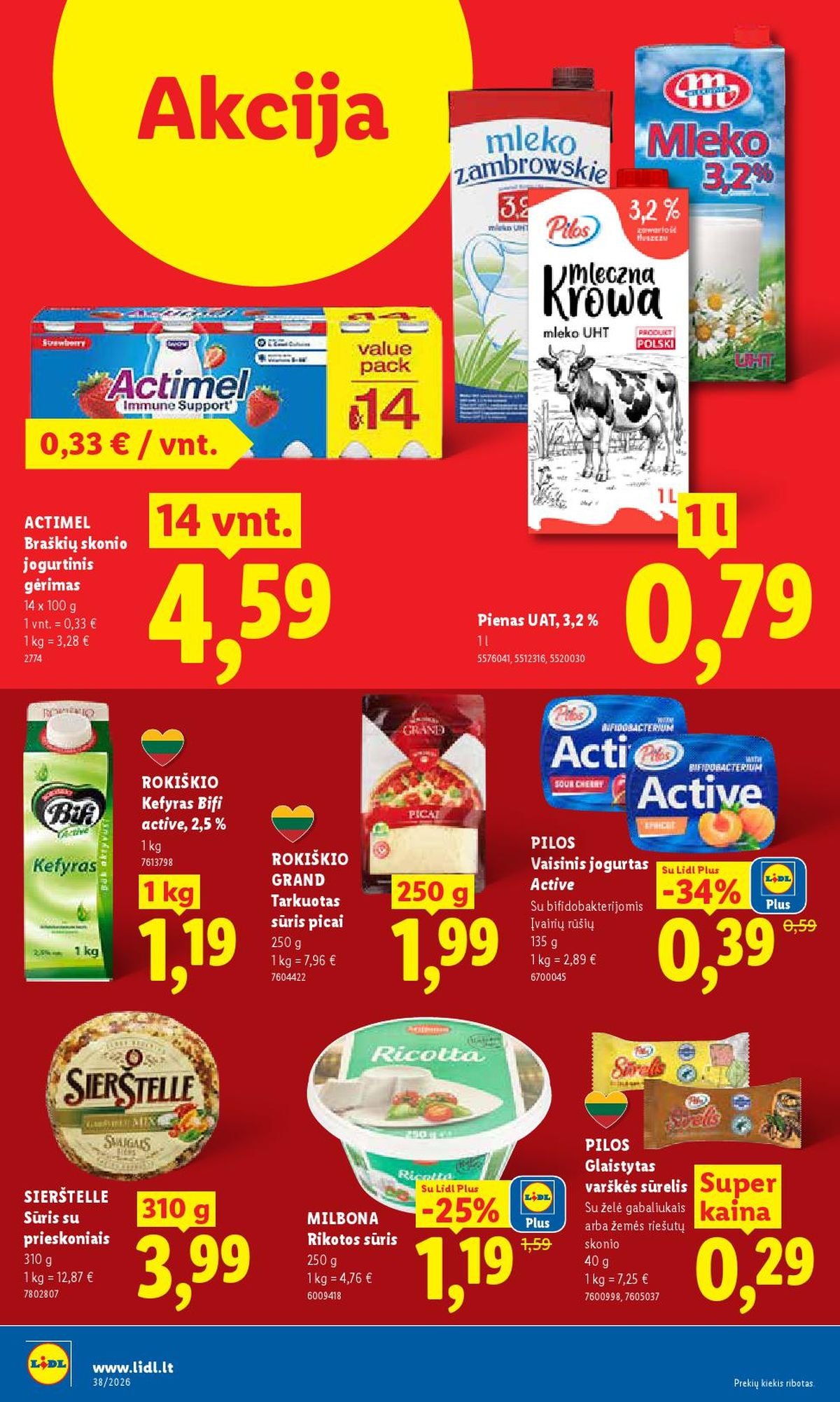 LIDL - Maisto prekių pasiūlymai (2026 09 14 - 2026 09 20)