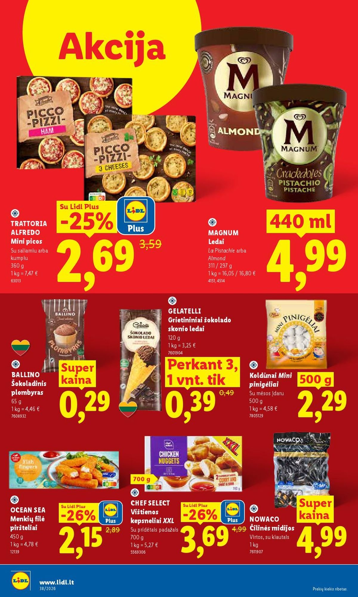 LIDL - Maisto prekių pasiūlymai (2026 09 14 - 2026 09 20)