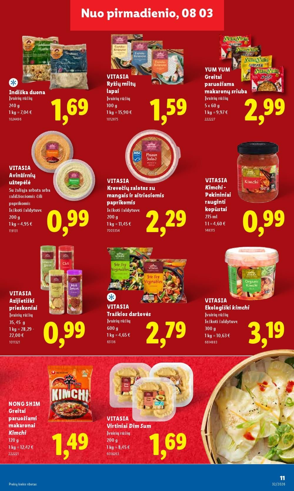 LIDL - Maisto prekių pasiūlymai (2026 08 03 - 2026 08 09)
