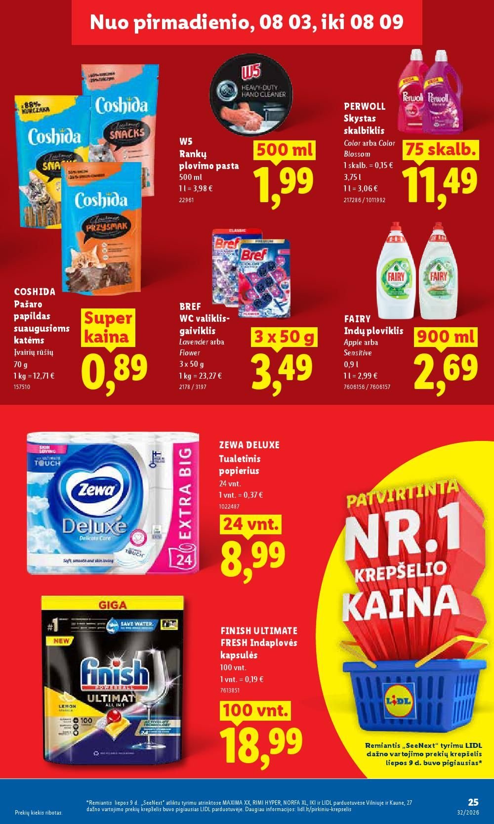 LIDL - Maisto prekių pasiūlymai (2026 08 03 - 2026 08 09)