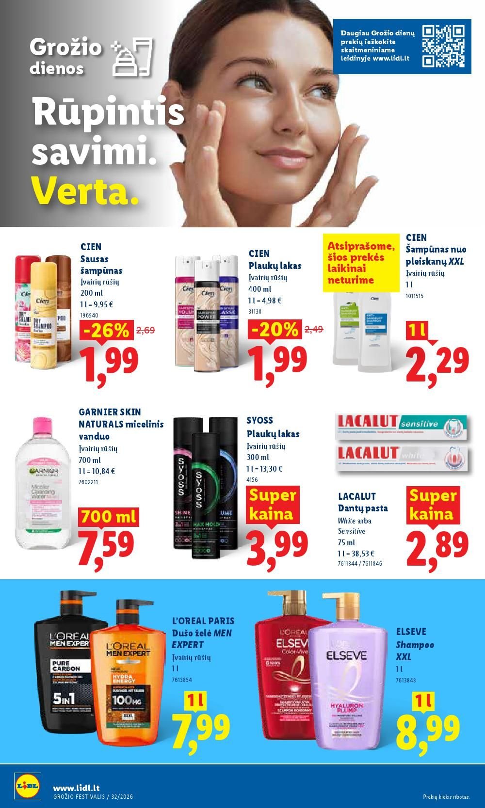 LIDL - Maisto prekių pasiūlymai (2026 08 03 - 2026 08 09)