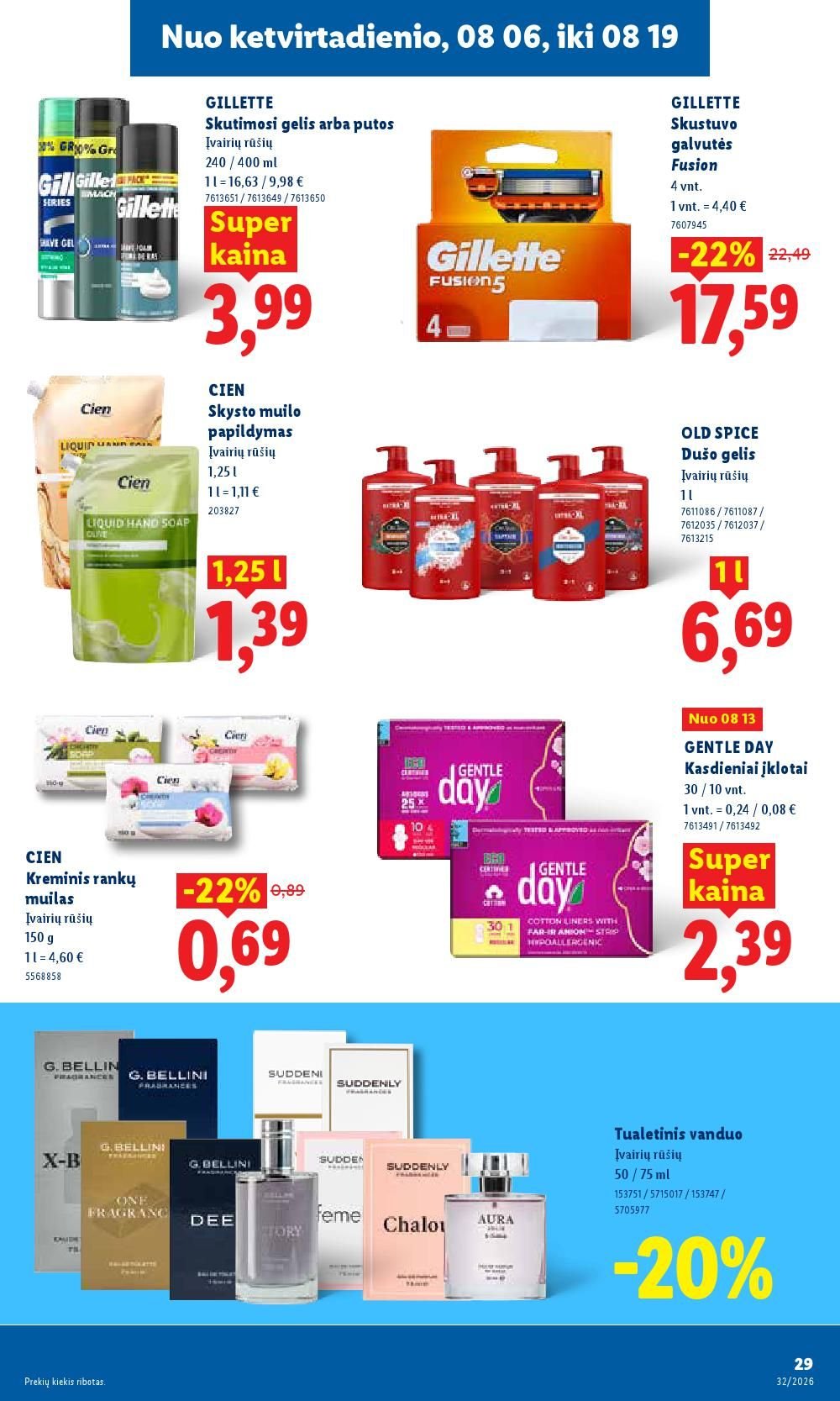 LIDL - Maisto prekių pasiūlymai (2026 08 03 - 2026 08 09)