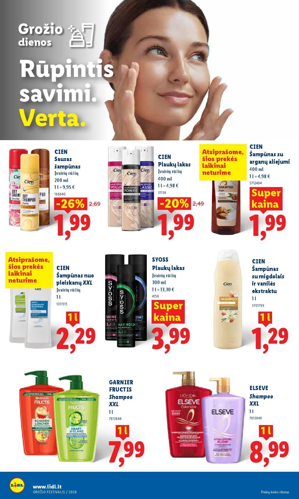 LIDL - Maisto prekių pasiūlymai (2026 08 03 - 2026 08 09)