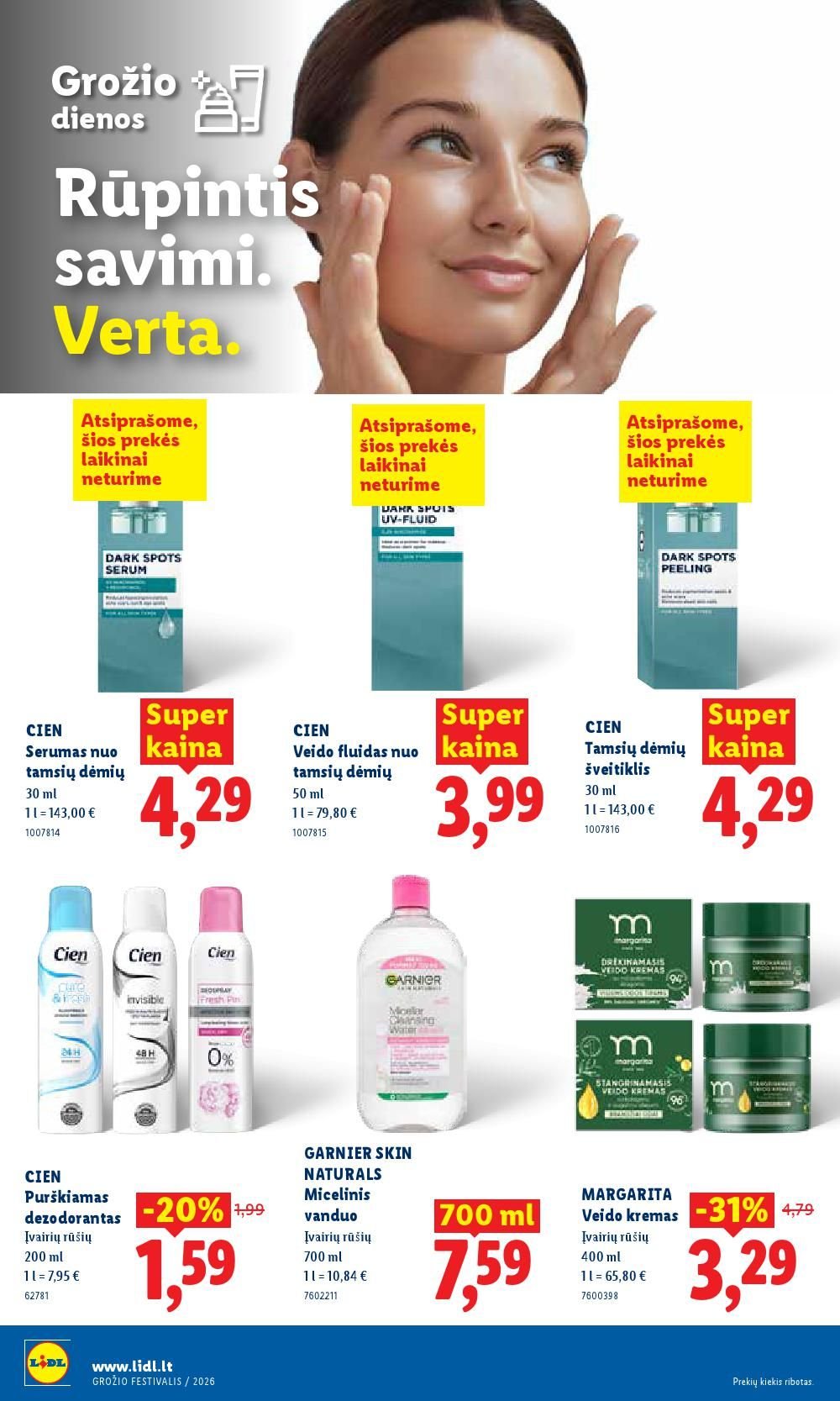 LIDL - Maisto prekių pasiūlymai (2026 08 03 - 2026 08 09)