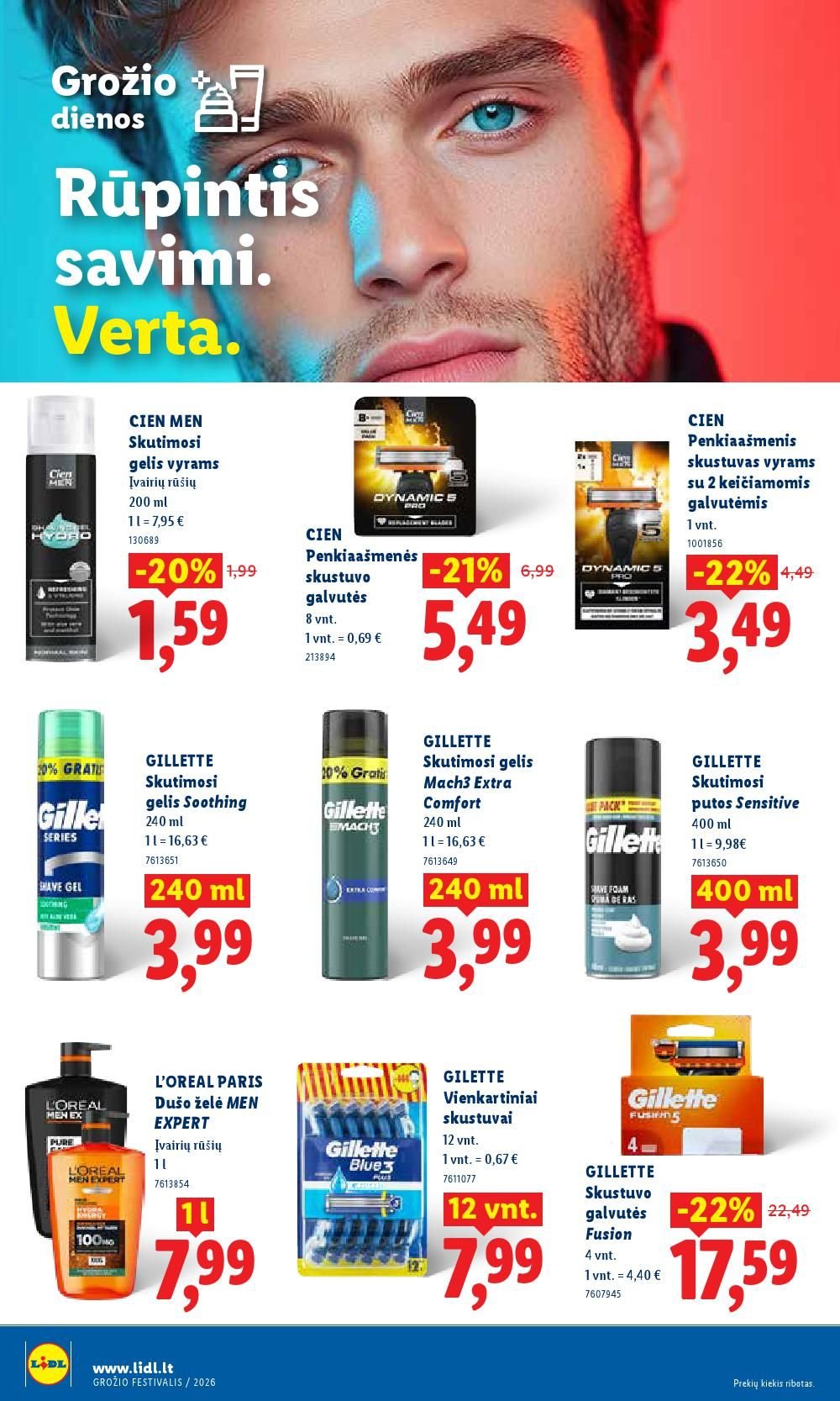 LIDL - Maisto prekių pasiūlymai (2026 08 03 - 2026 08 09)