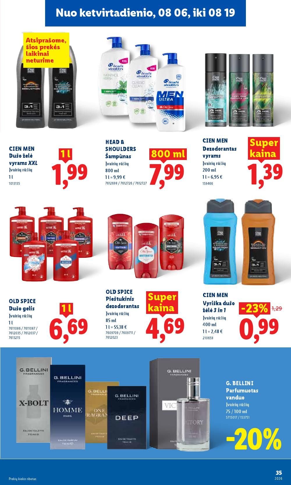 LIDL - Maisto prekių pasiūlymai (2026 08 03 - 2026 08 09)